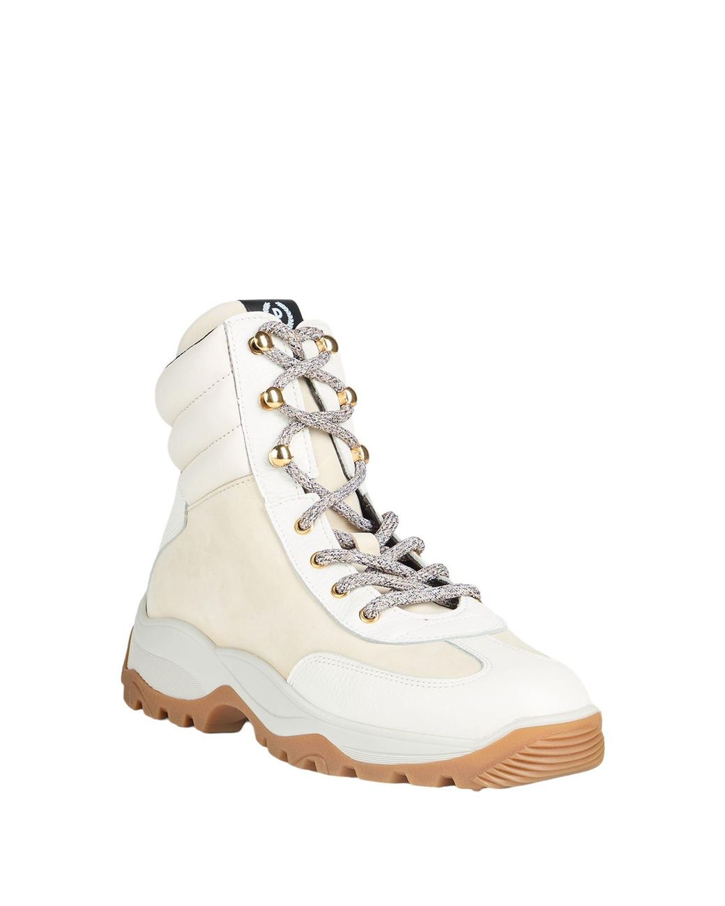 Pollini White Ankle Boots Leather