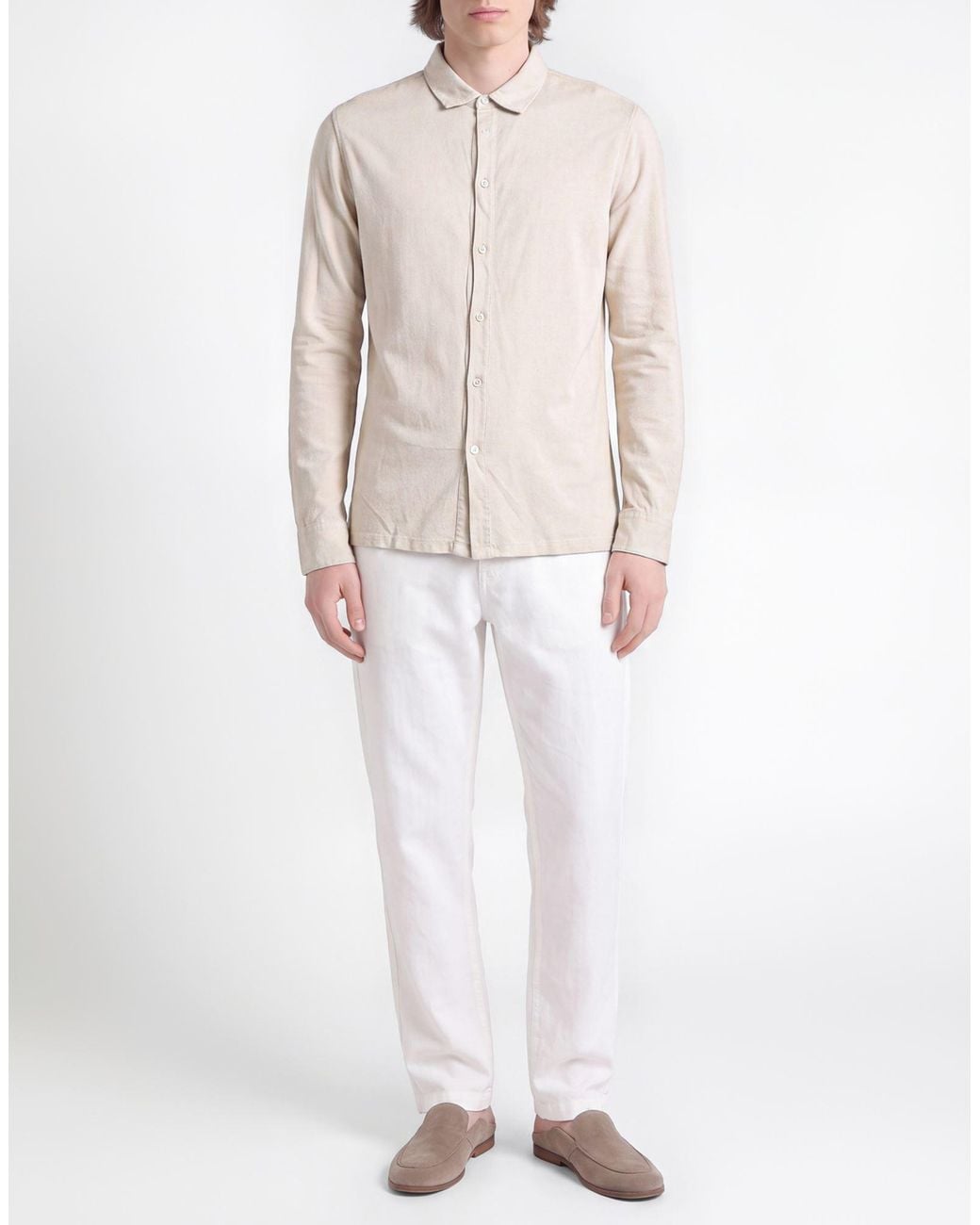 Majestic Filatures White Light Shirt Cotton, Cashmere for men