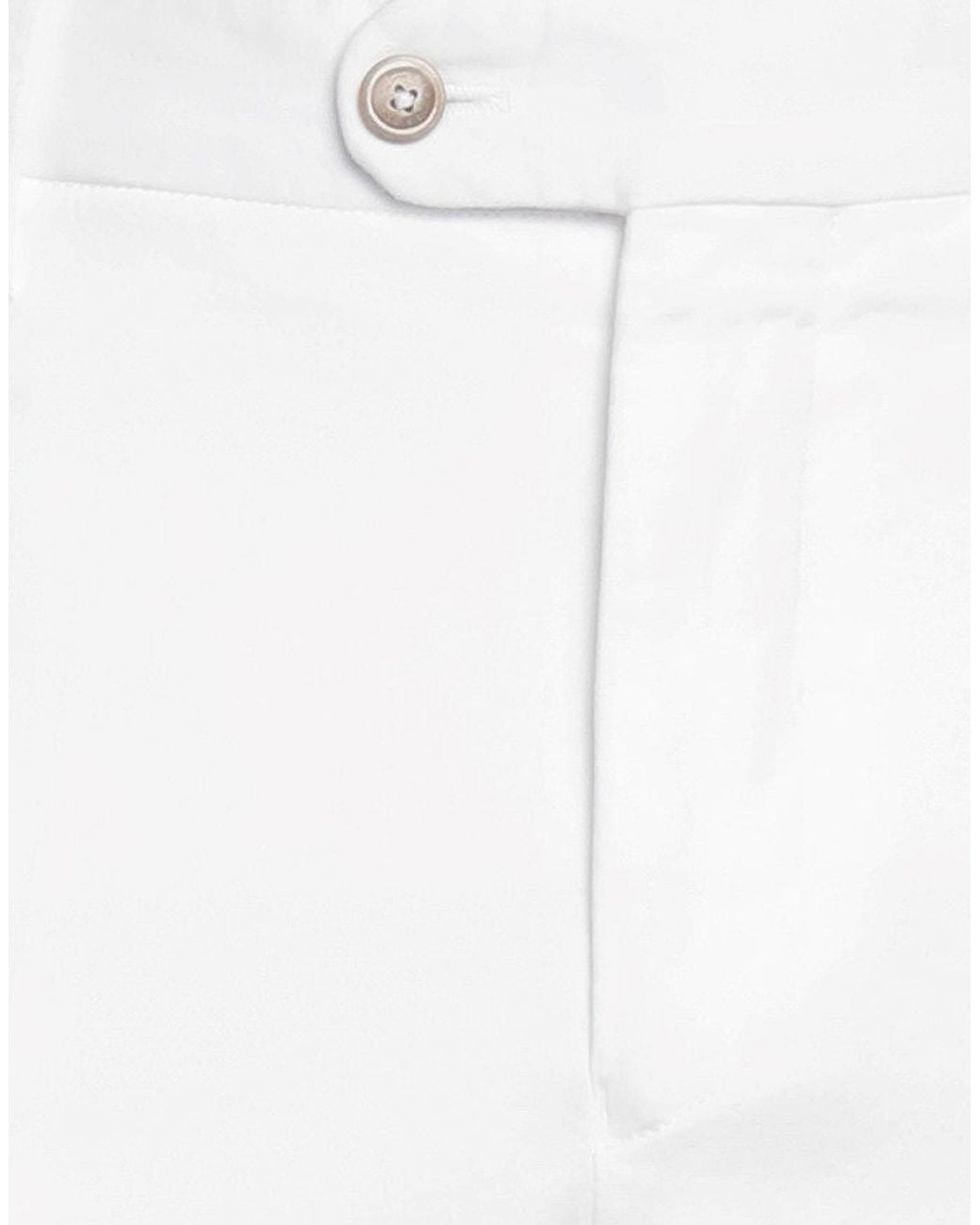 Fedeli White Pants Cotton, Cashmere, Elastane for men