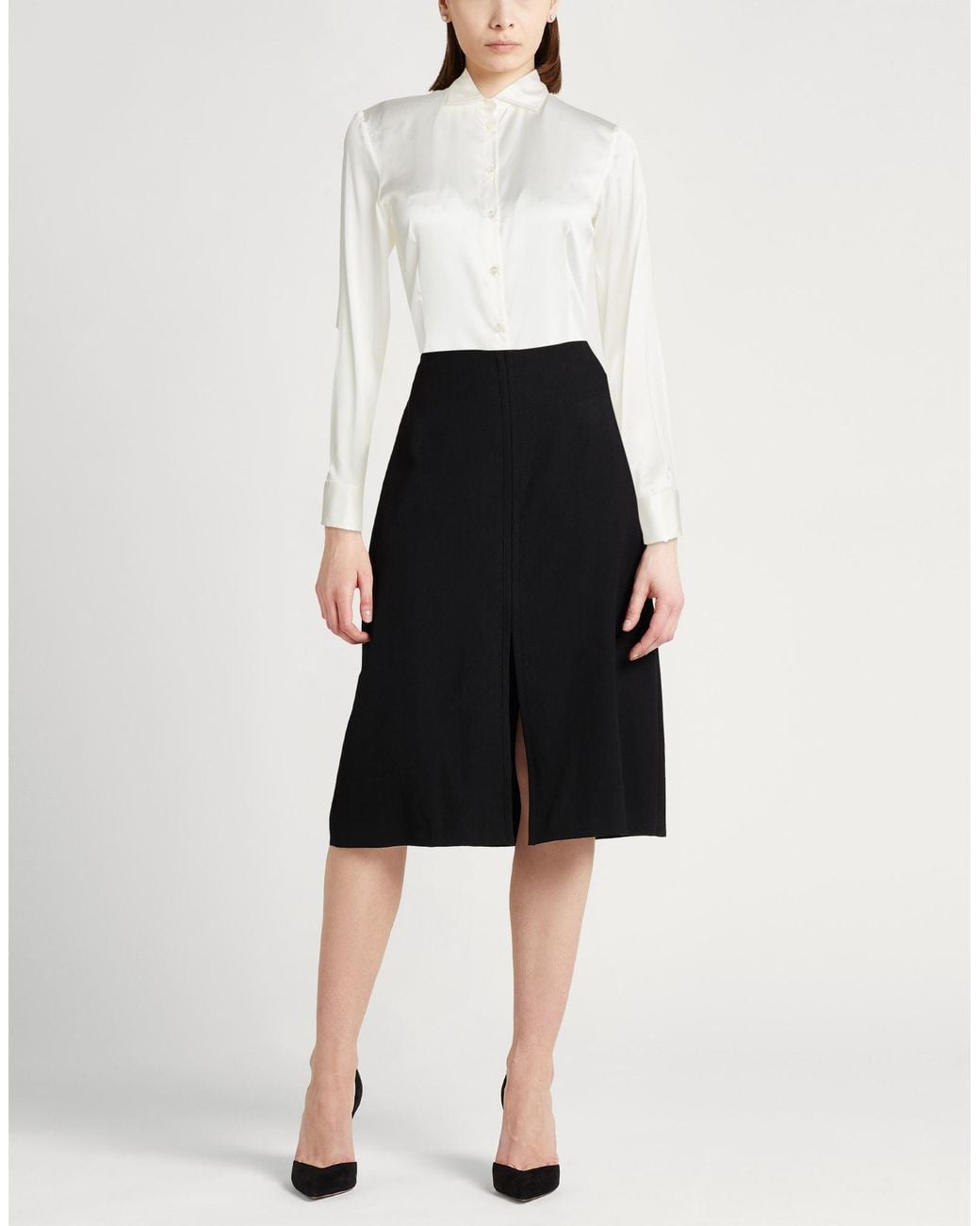 Barba Napoli White Ivory Shirt Silk, Elastane