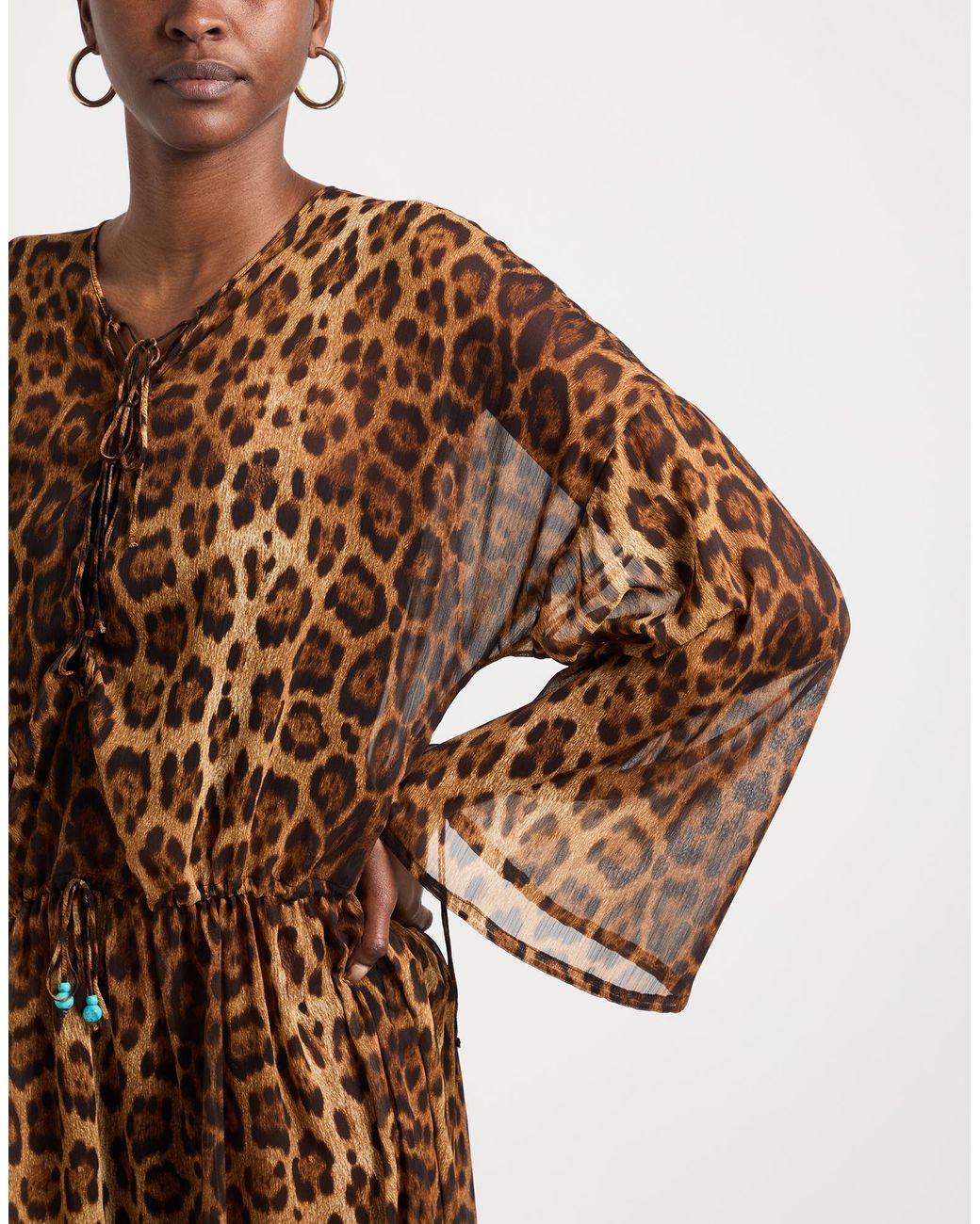 La Perla Brown Mini Dress Polyester