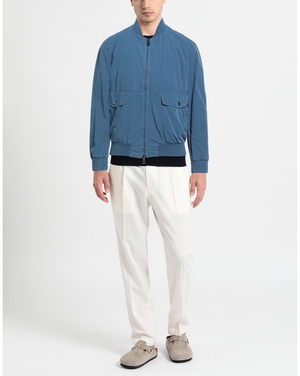 Schneiders Salzburg Blue Jacket Cotton, Polyamide, Viscose for men