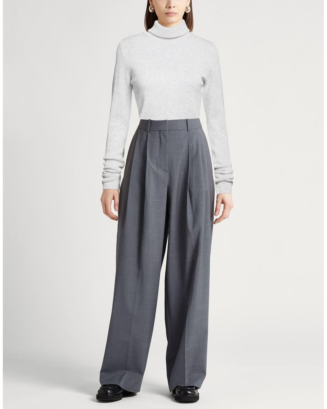 Eleventy White Platinum Light Turtleneck Cashmere