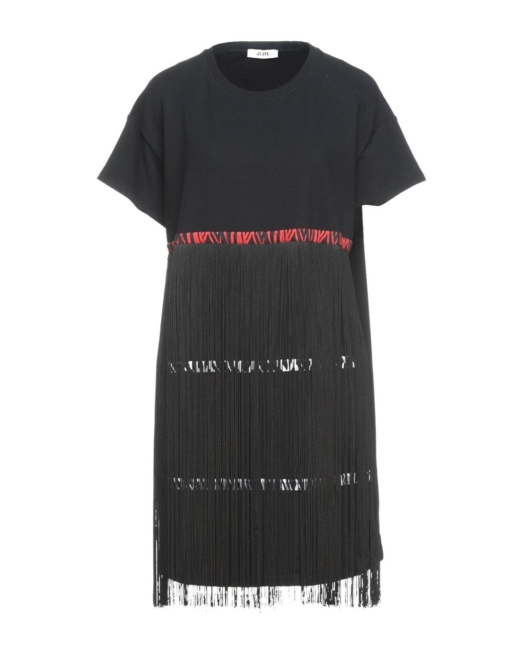 Jijil Black Mini Dress Cotton, Elastane, Viscose