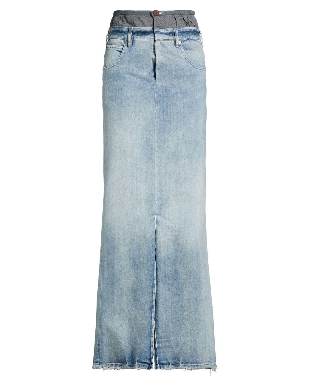 Maison Margiela Blue Denim Skirt Cotton