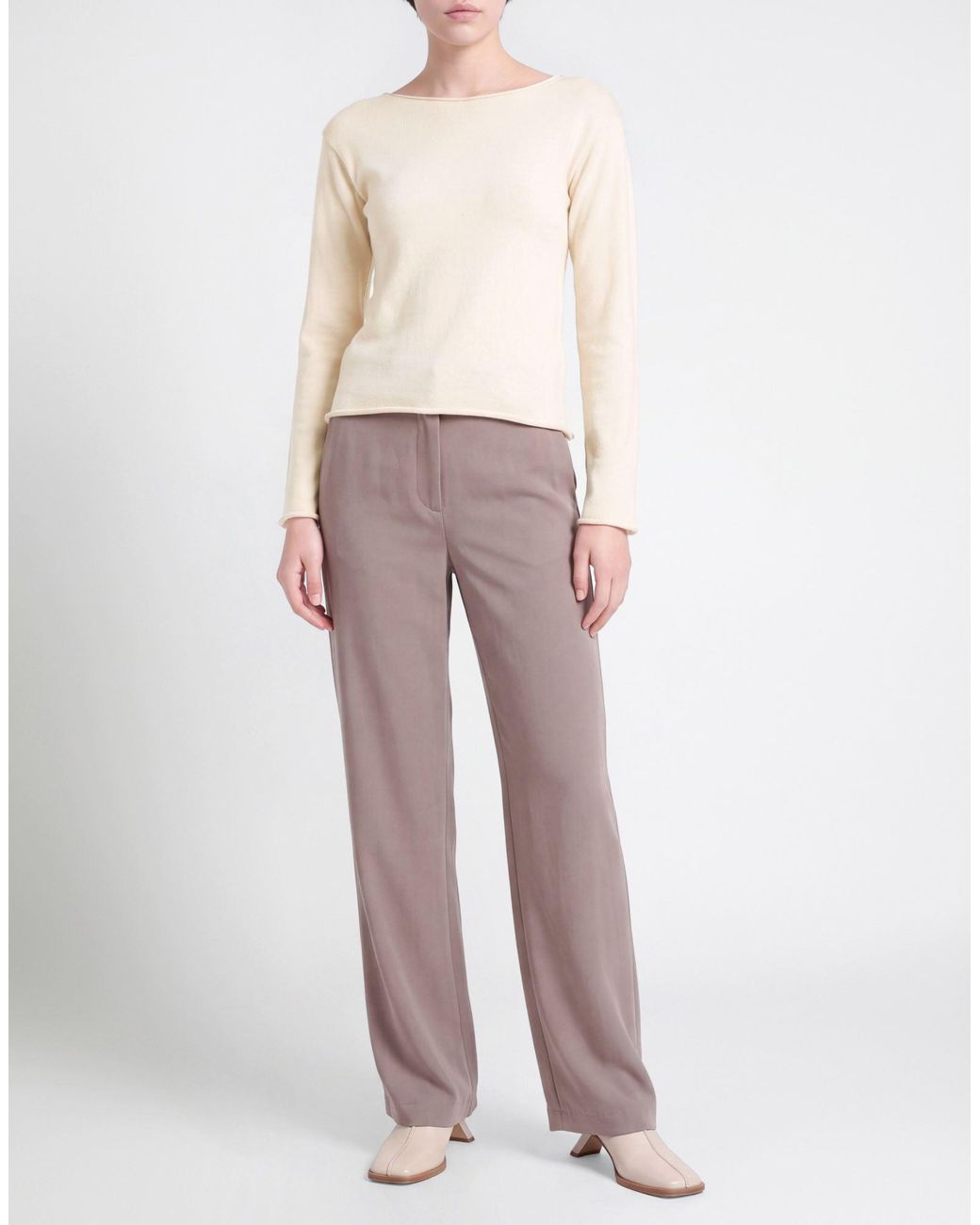 Soallure Natural Sweater Viscose, Polyester, Polyamide
