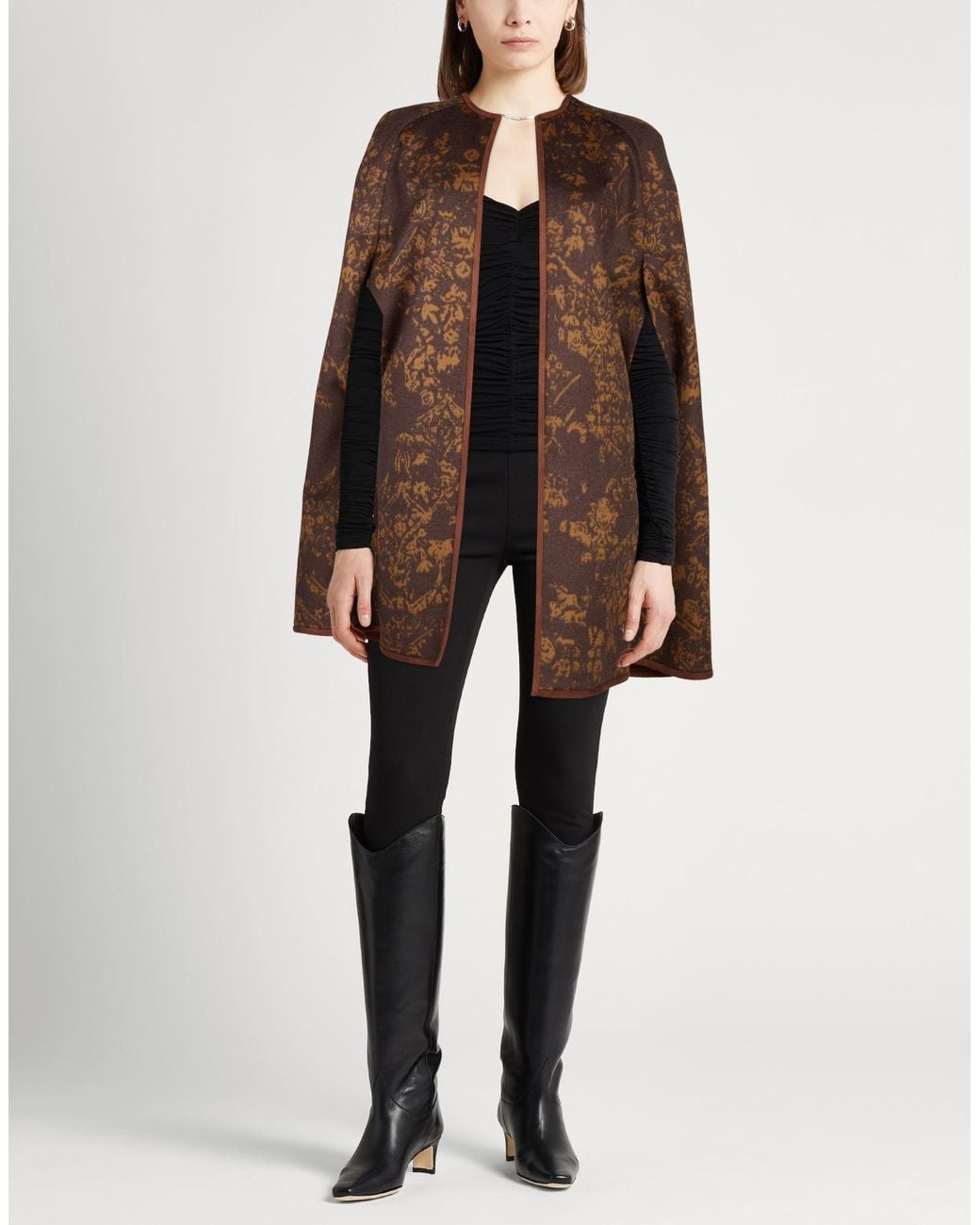 Drumohr Brown Dark Cape Virgin Wool