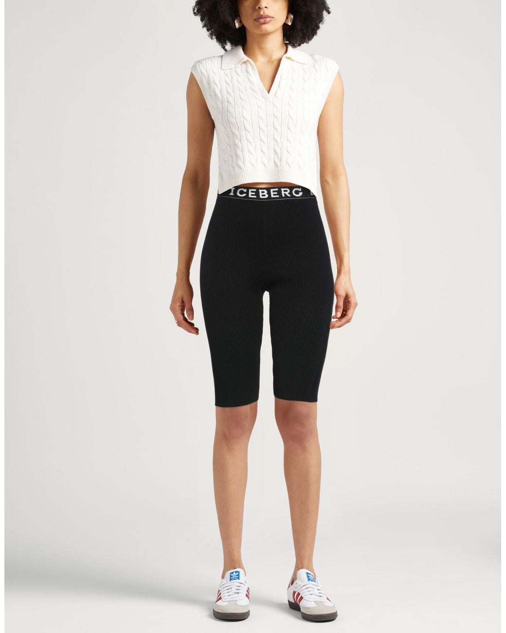 Iceberg Black Shorts & Bermuda Shorts Cotton