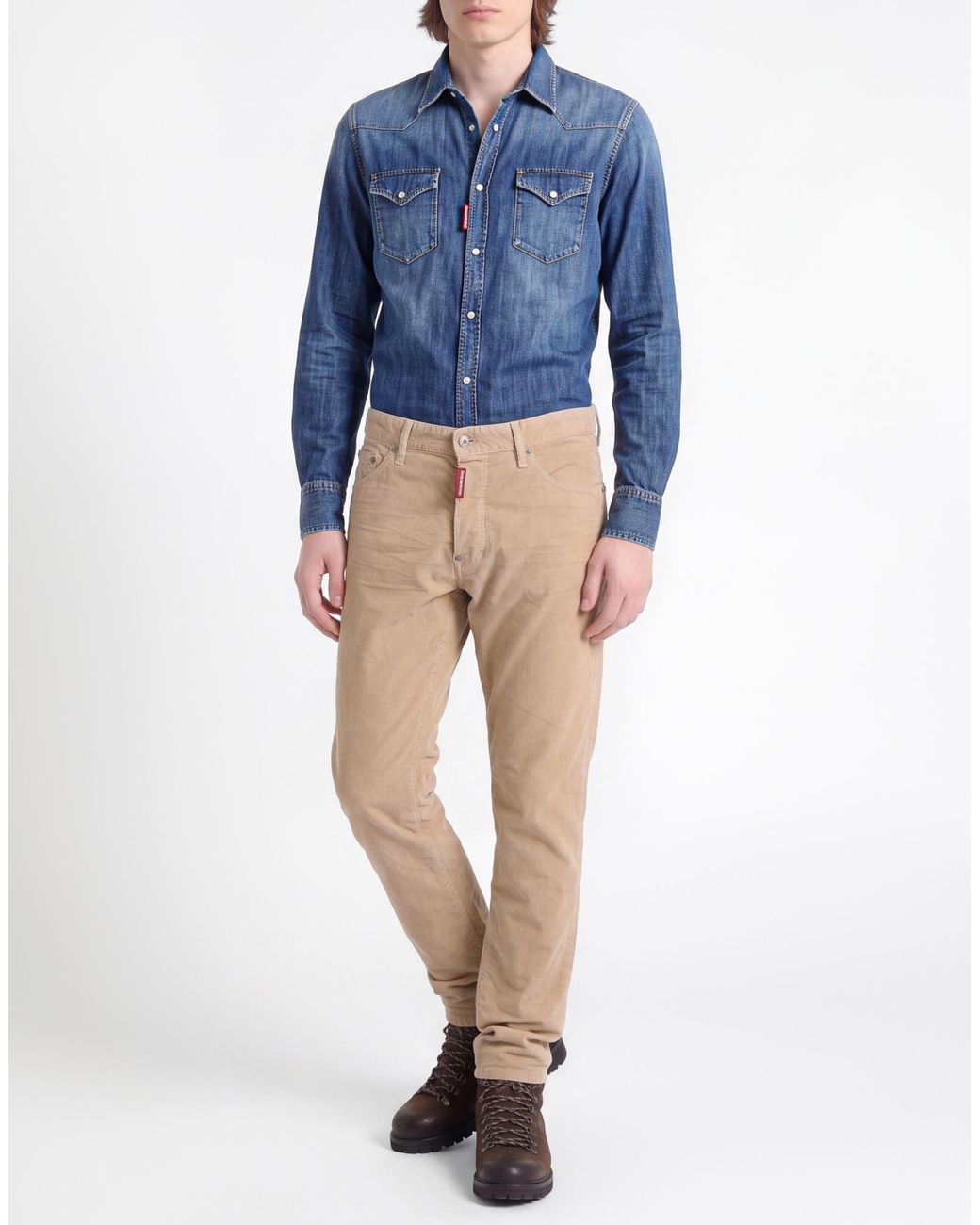 DSquared² Natural Pants Cotton, Elastane for men