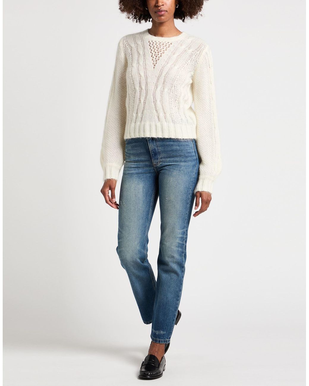 7 For All Mankind White Pullover