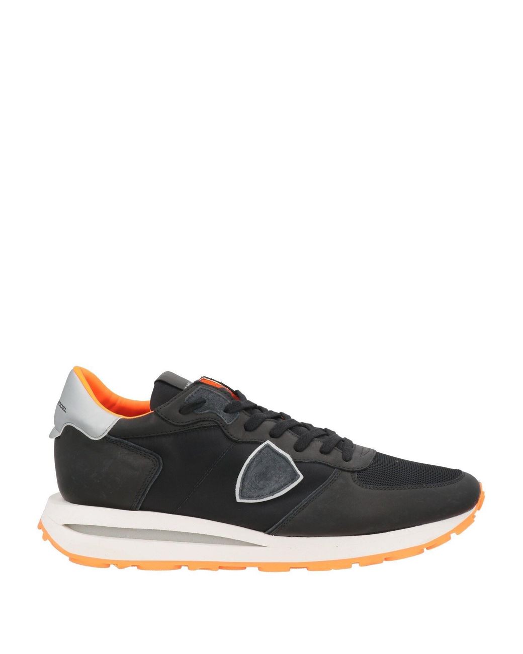 Philippe Model Blue Sneakers Leather, Textile Fibers for men