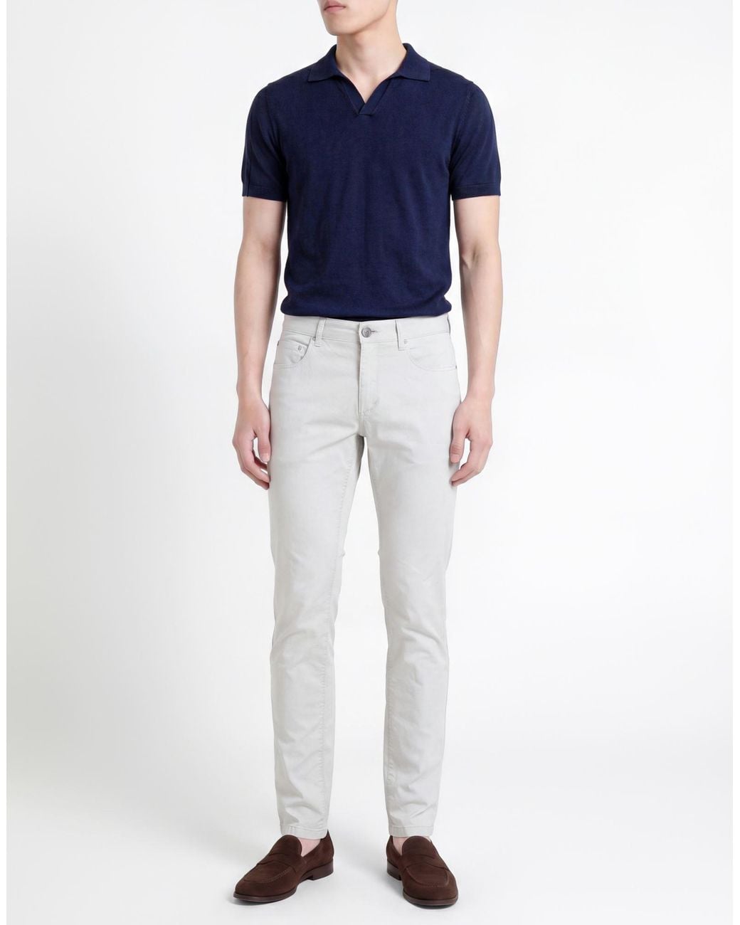 Havana & Co. Gray Light Pants Cotton, Elastane for men