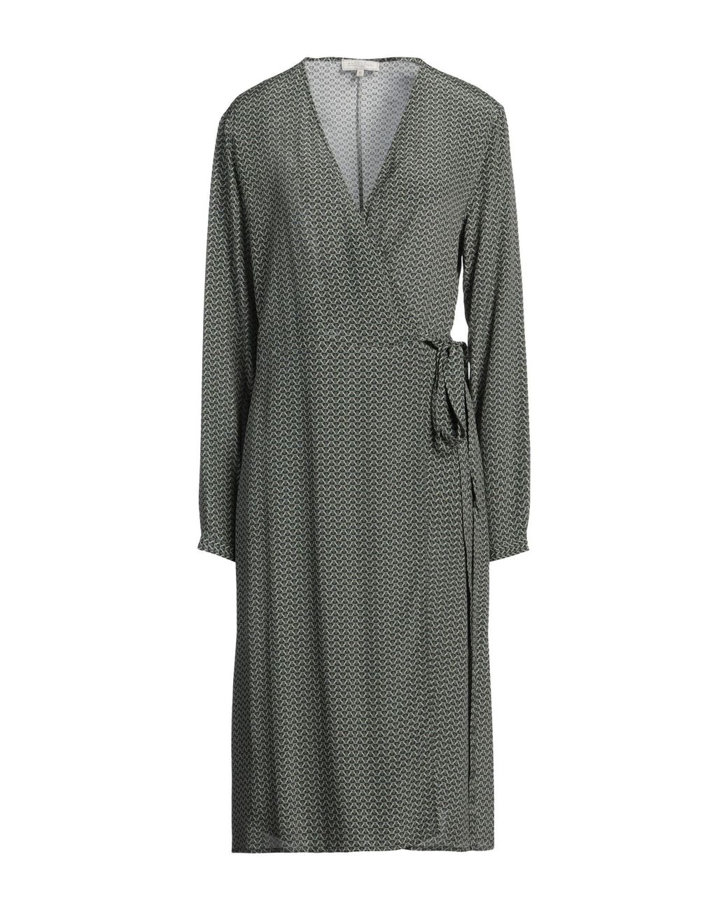 Antonelli Gray Midi Dress Viscose, Silk