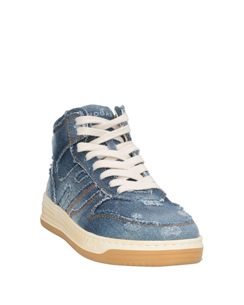 Hogan Blue Sneakers Textile Fibers