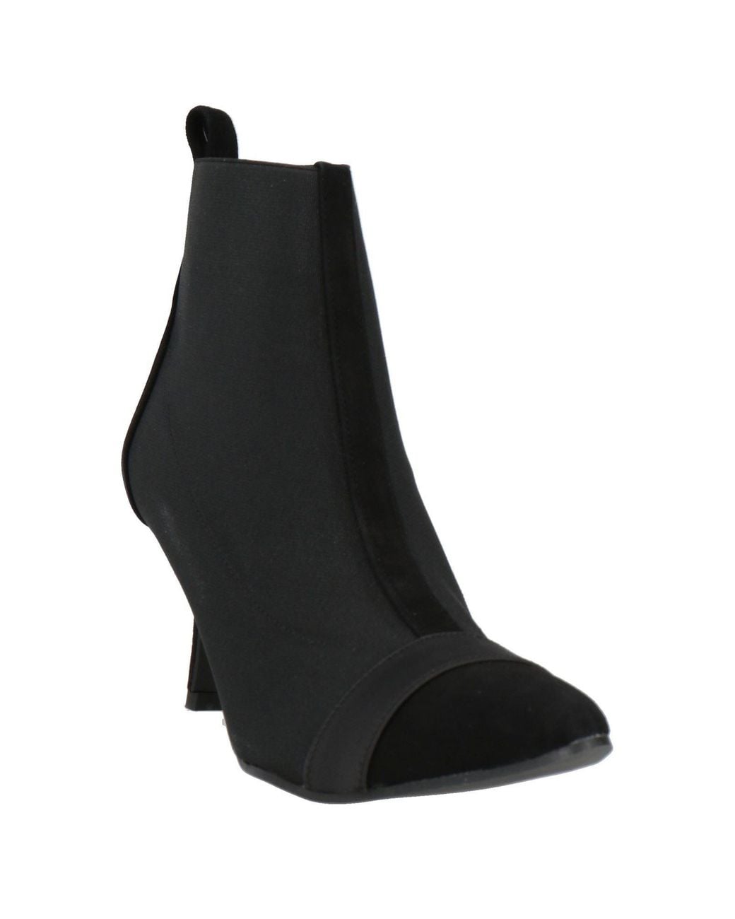 Daniele Ancarani Black Ankle Boots Leather, Textile Fibers
