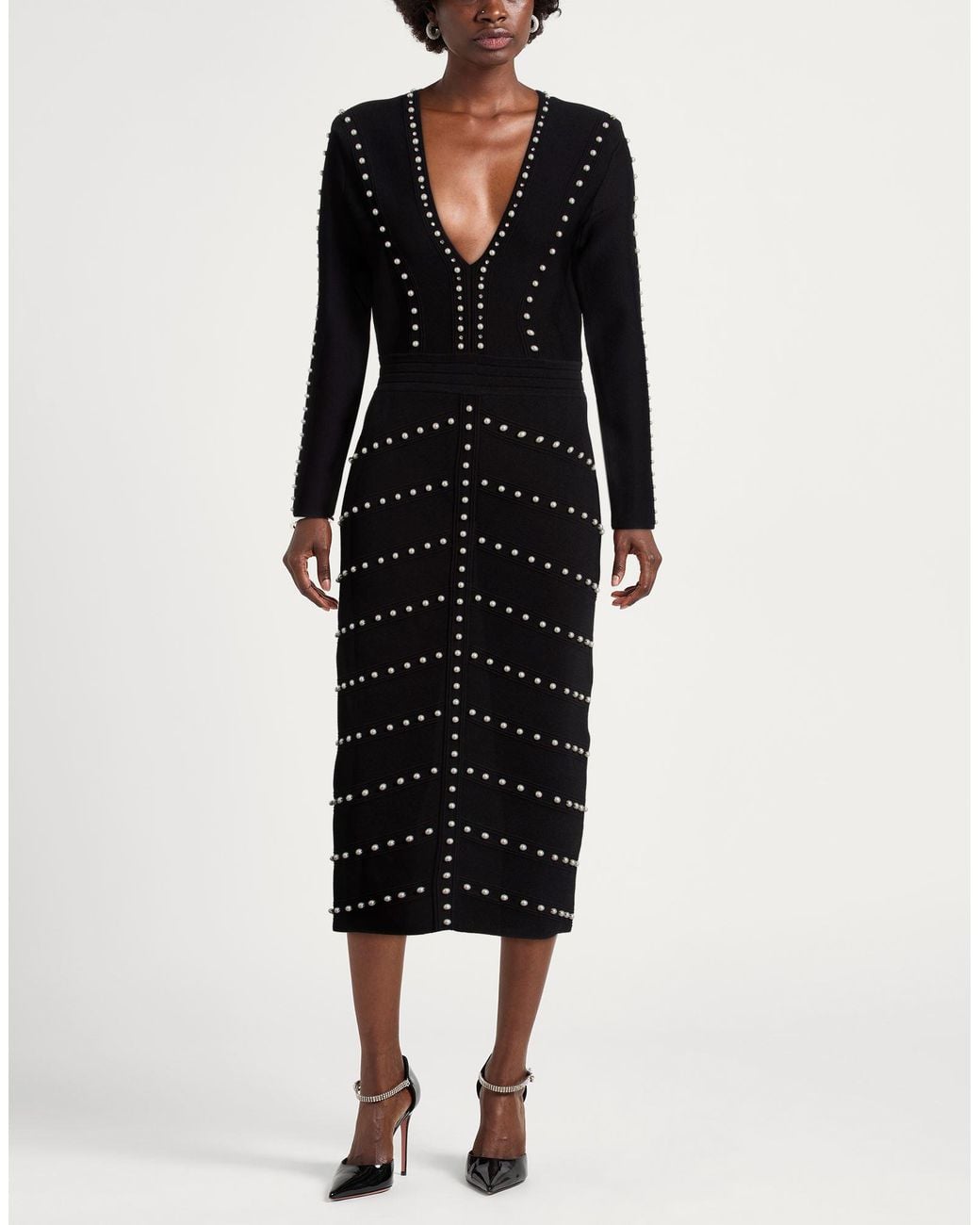 Elisabetta Franchi Black Midi Dresses