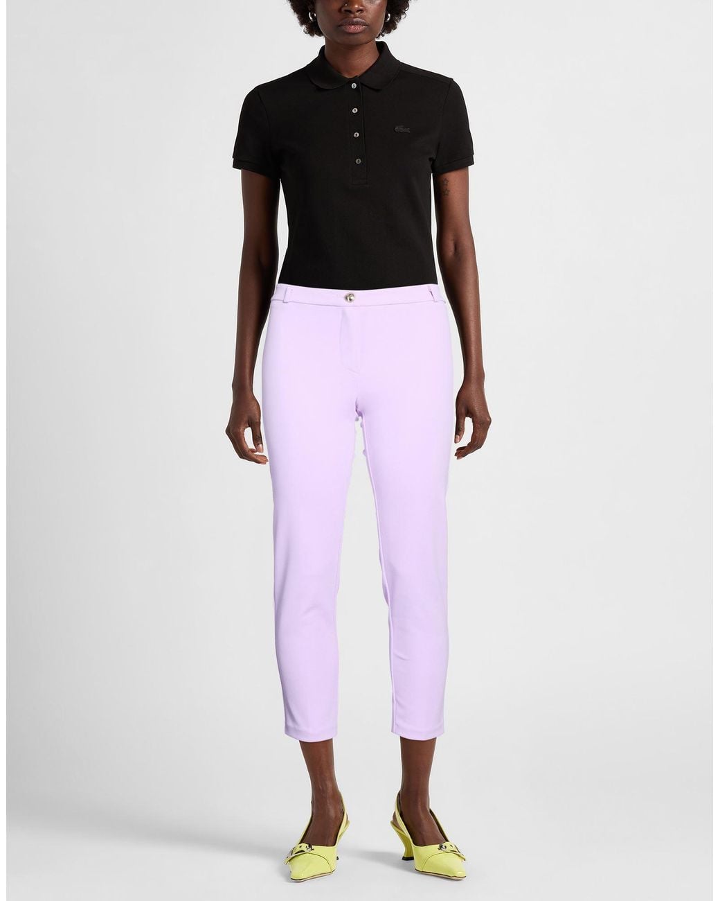 Rinascimento Purple Lilac Pants Polyester, Elastane
