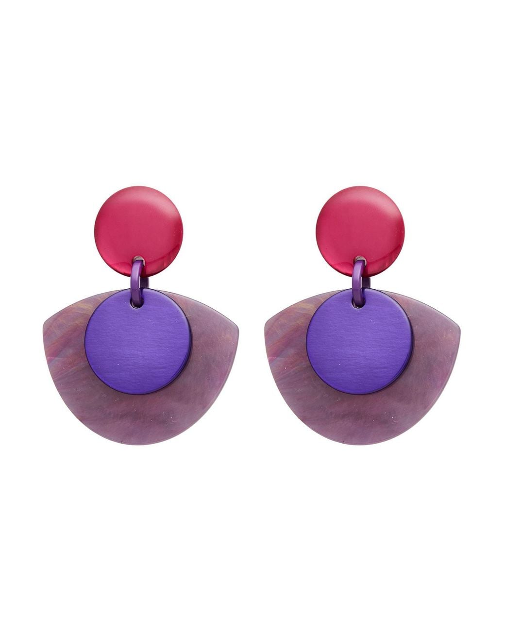 Emporio Armani Purple Earrings Plastic