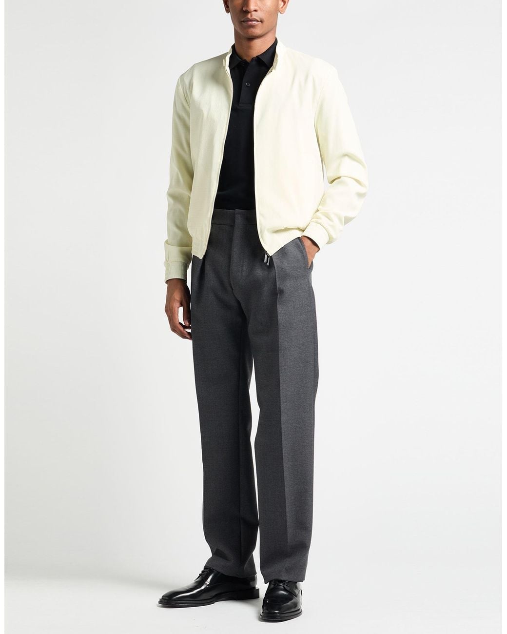 Emporio Armani White Jacket Polyester, Elastane for men
