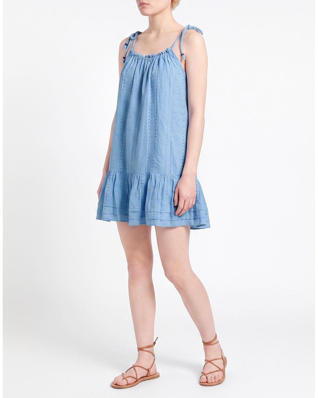 Poupette Blue Sky Mini Dress Cotton