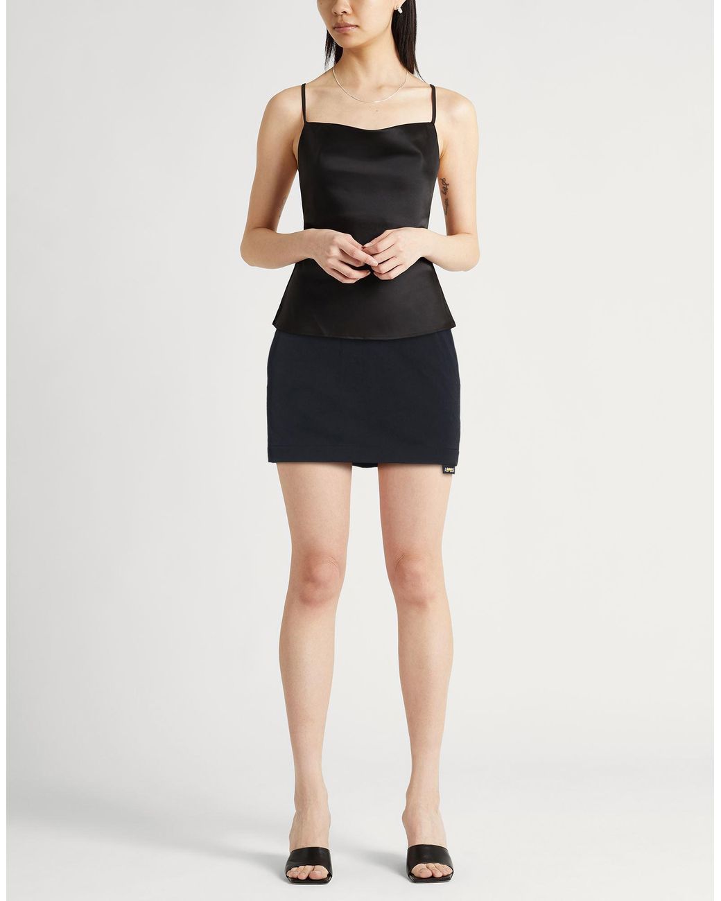 Aspesi Black Mini Skirt
