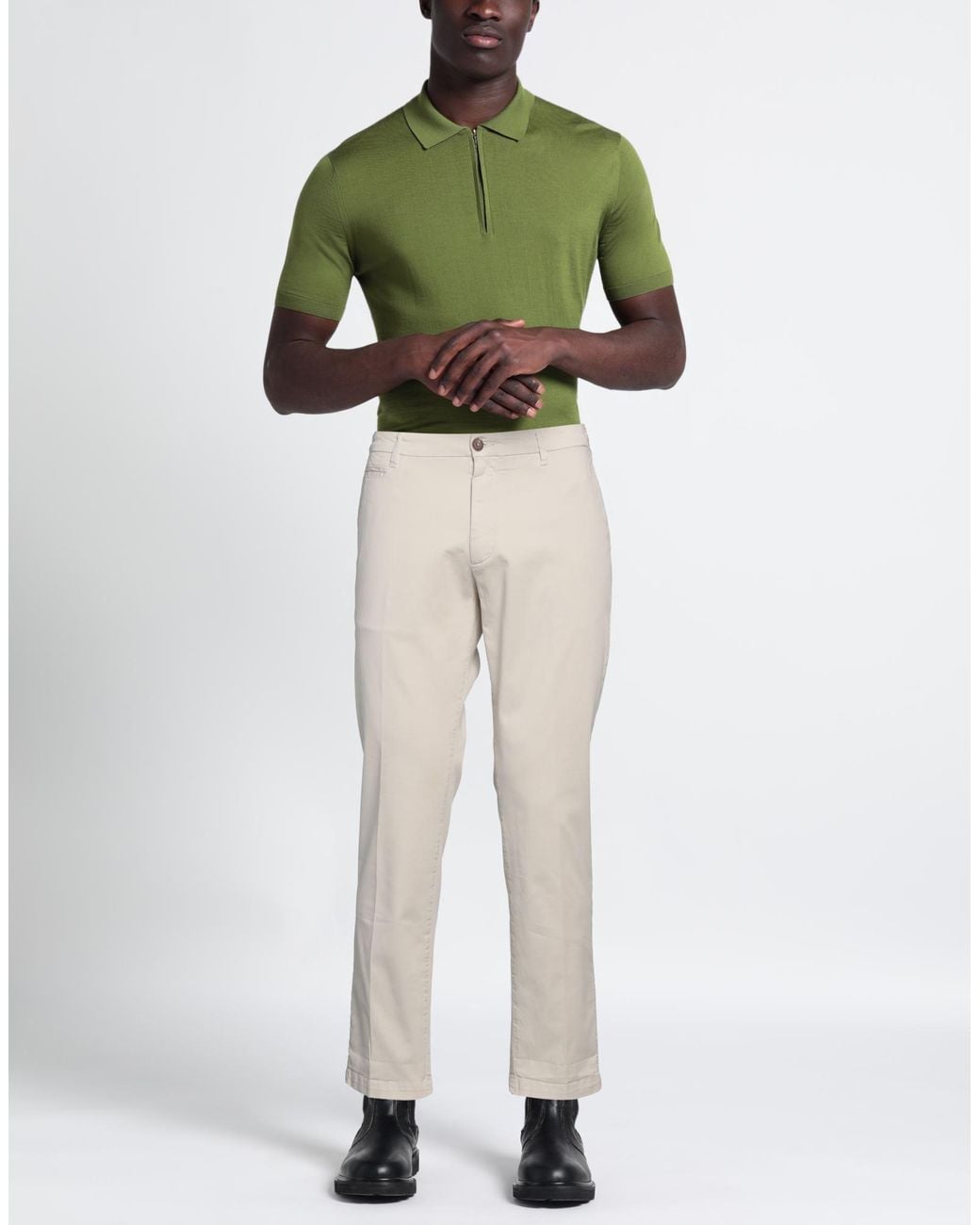 40weft Natural Pants Cotton, Elastane for men