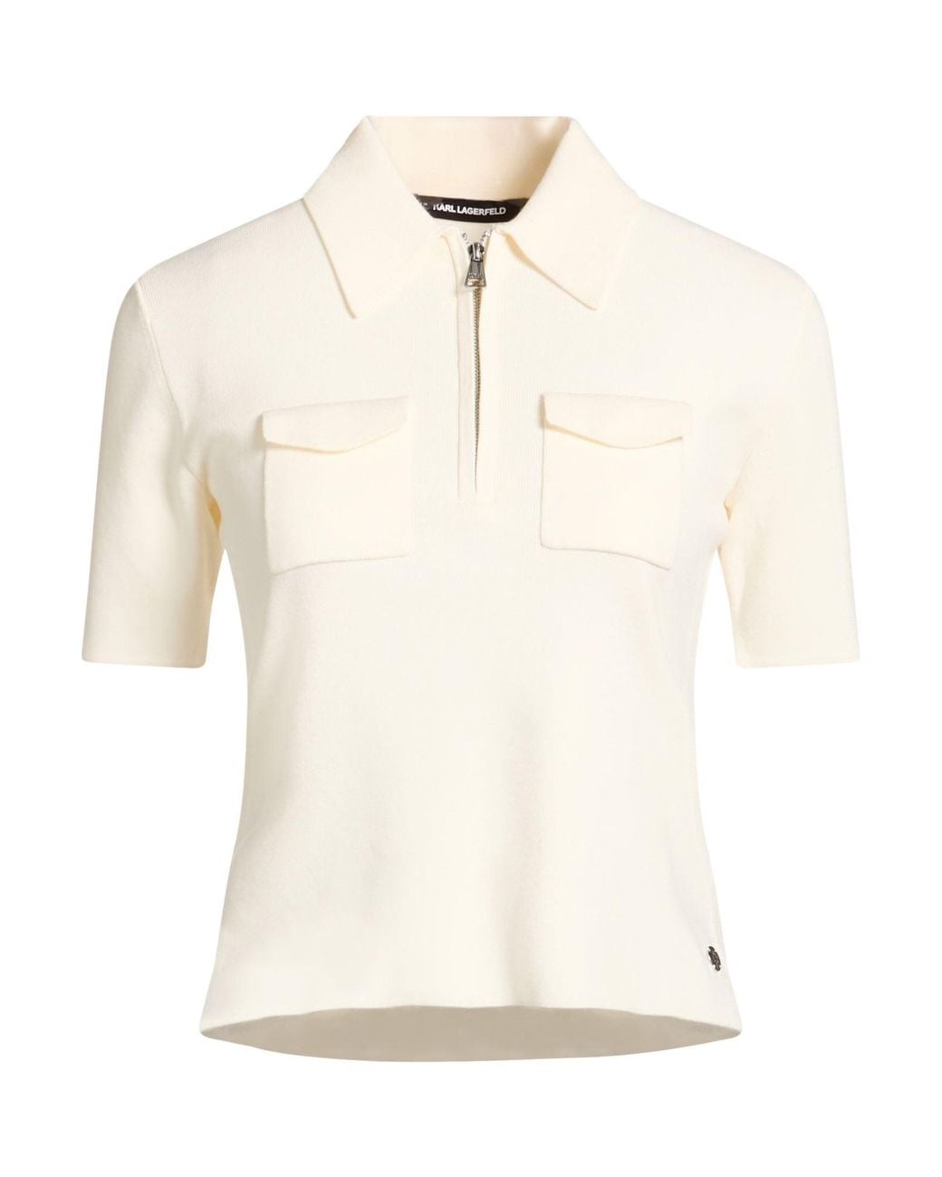 Karl Lagerfeld White Polo Shirt