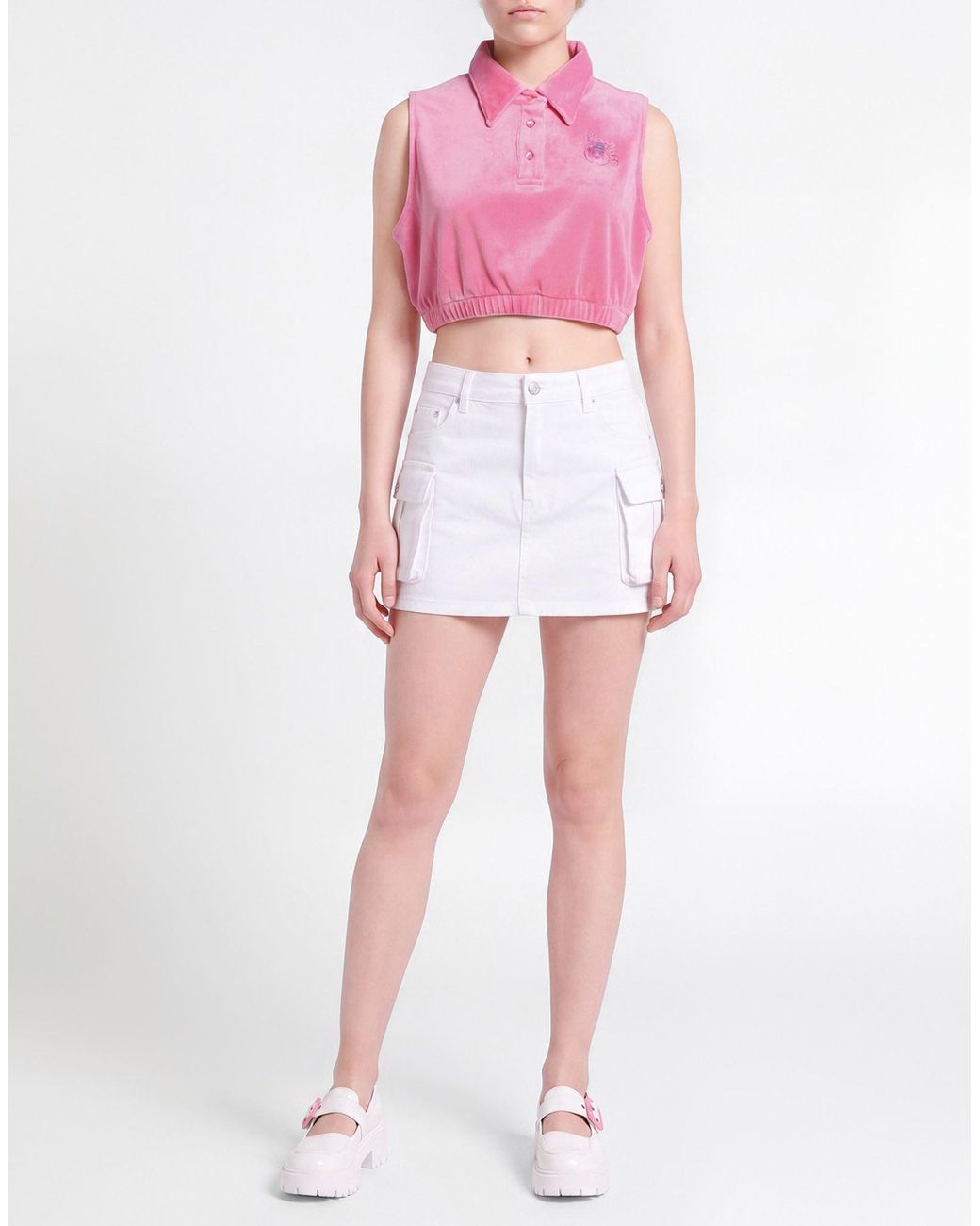 Moschino Pink Polo Shirt Polyester, Elastane