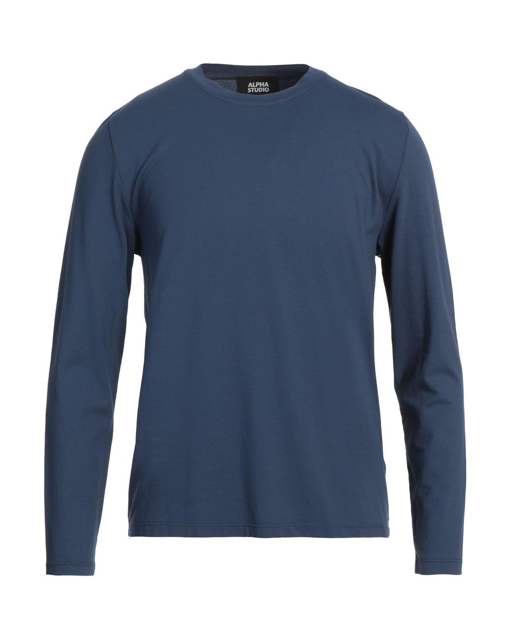 Alpha Studio Blue T-Shirt Cotton, Elastane for men