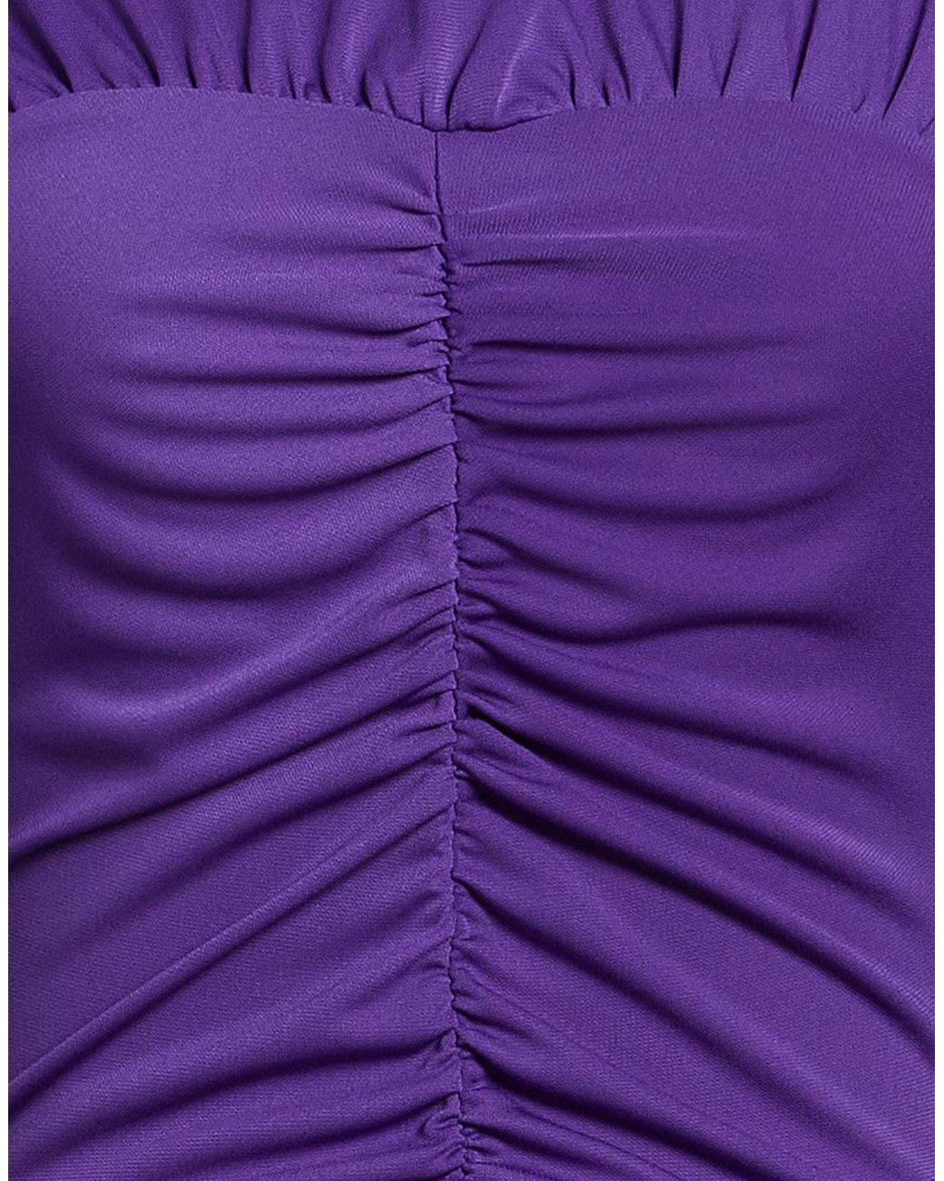 Isabelle Blanche Purple Mini Dress Polyester, Elastane
