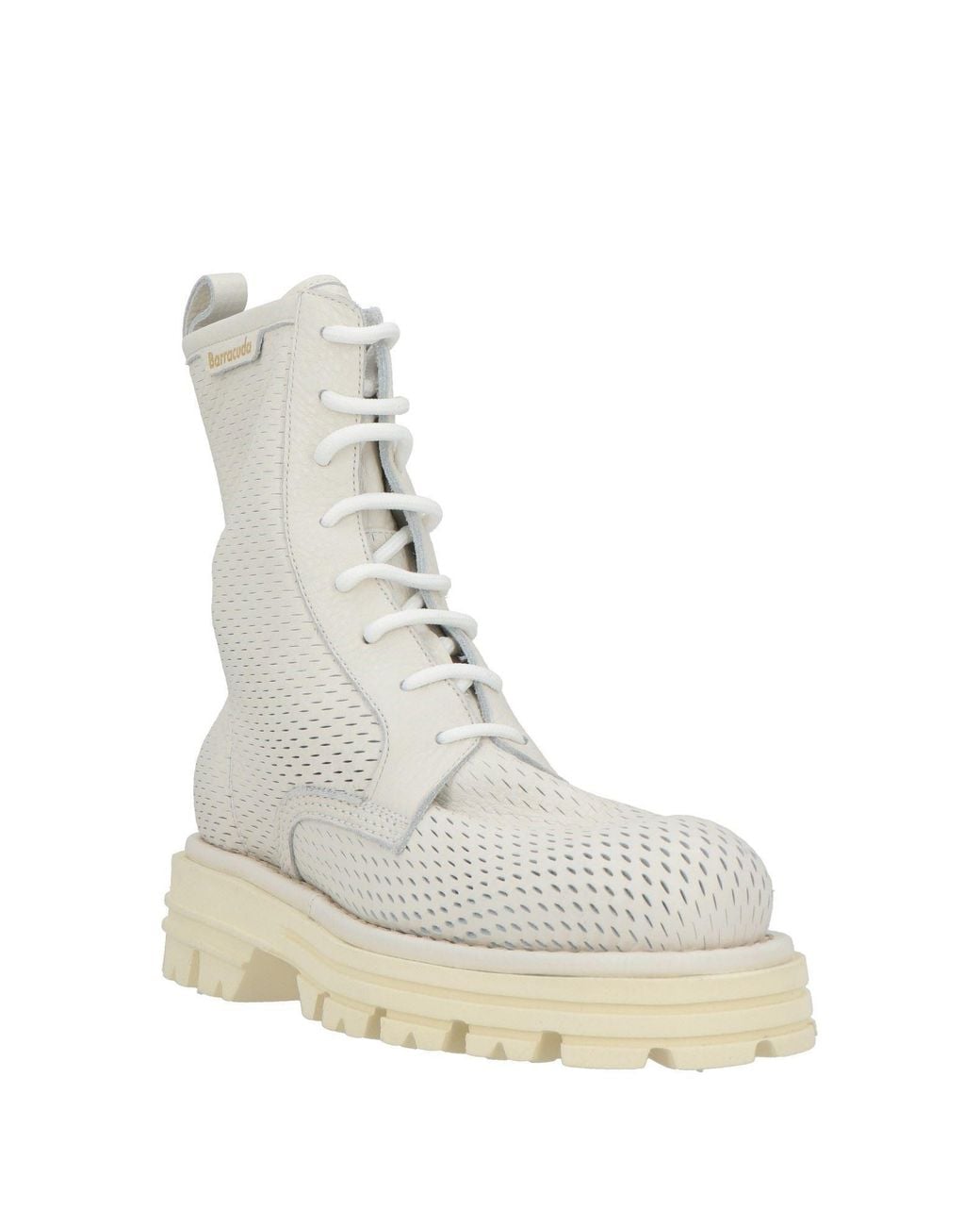 Barracuda White Light Ankle Boots Leather