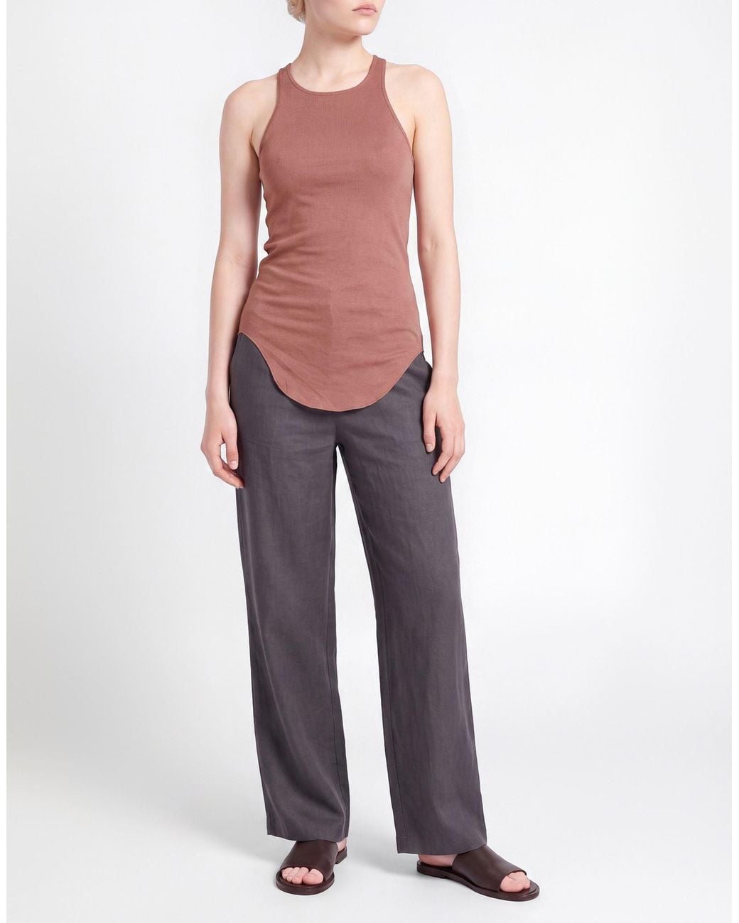 Rick Owens Pink Tank Top Viscose, Polyamide, Elastane