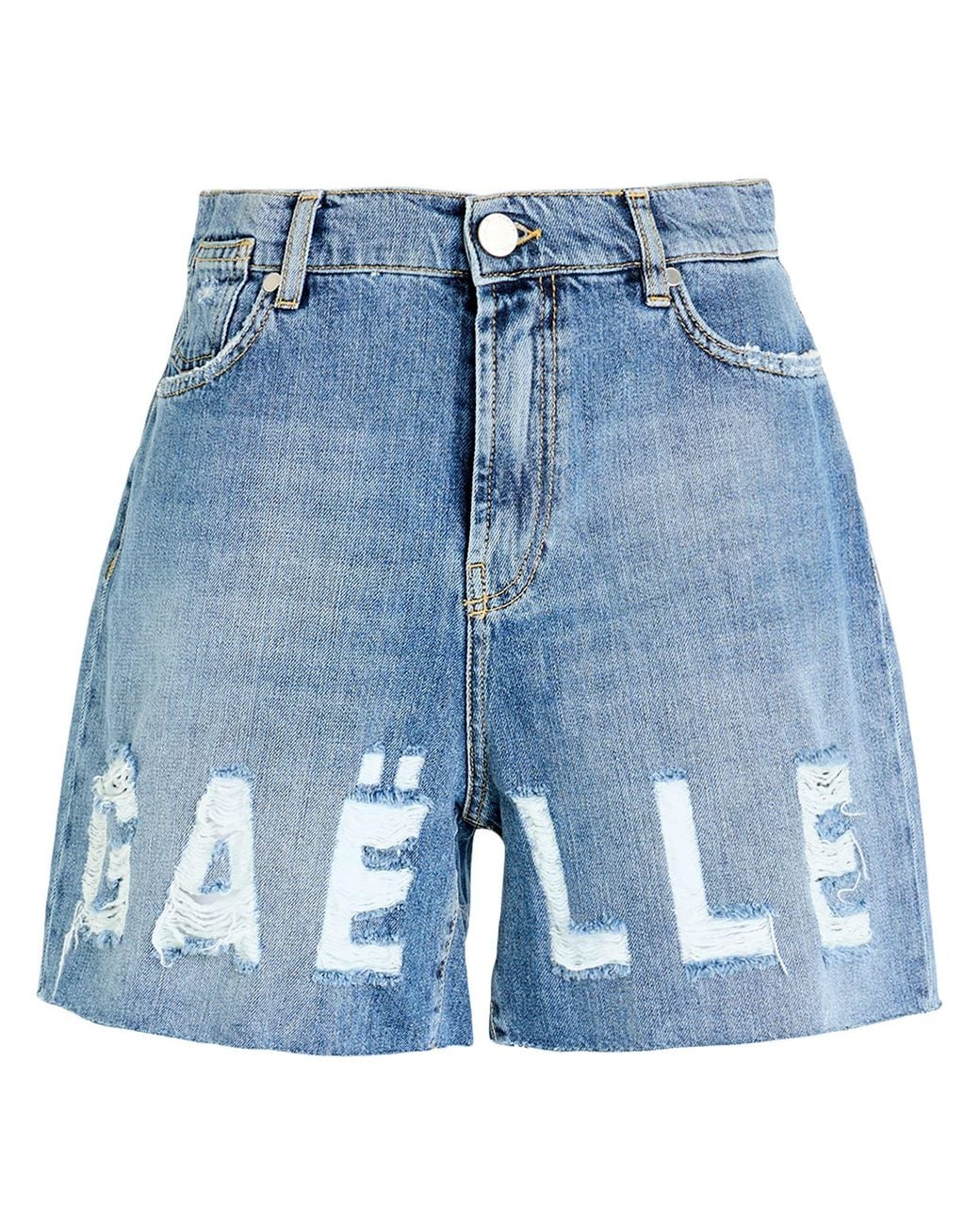Gaelle Paris Blue Denim Shorts Cotton