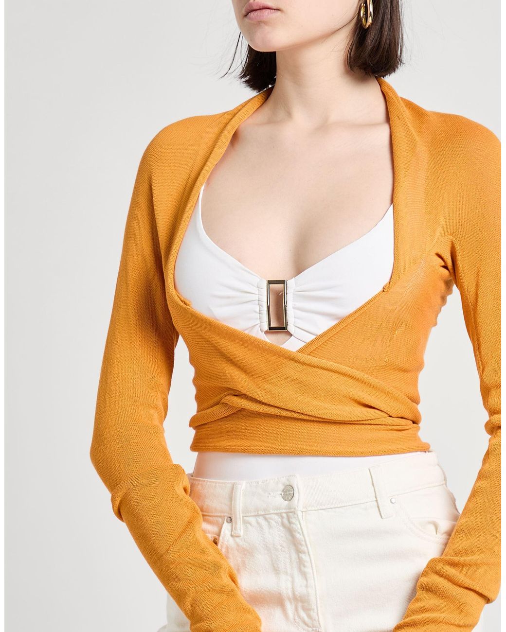 Jucca Orange Wrap Cardigans