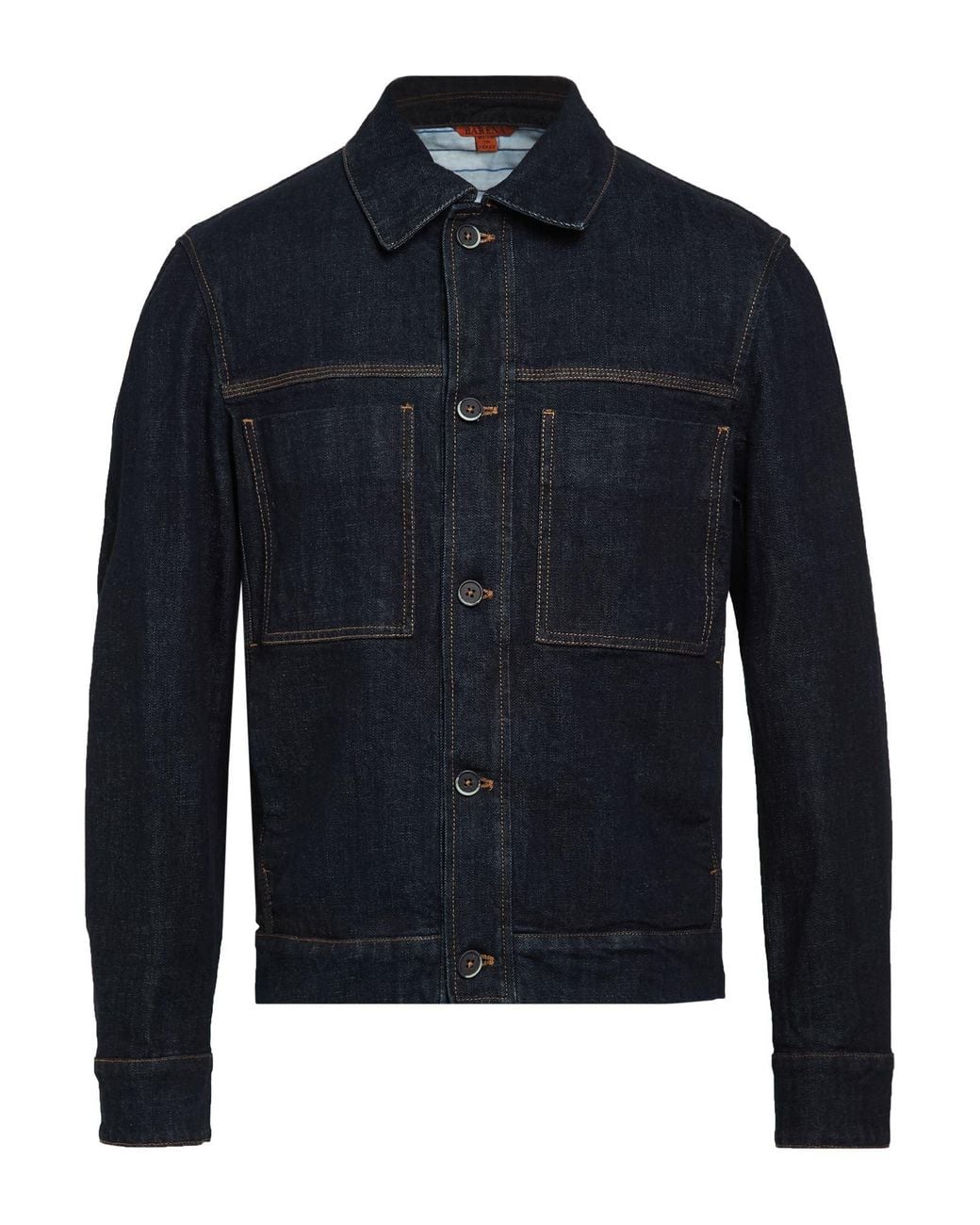 Barena Blue Denim Outerwear Cotton, Elastane for men