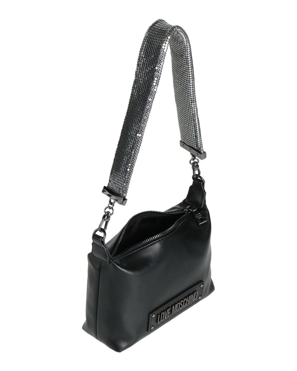 Love Moschino Black Shoulder Bag Textile Fibers