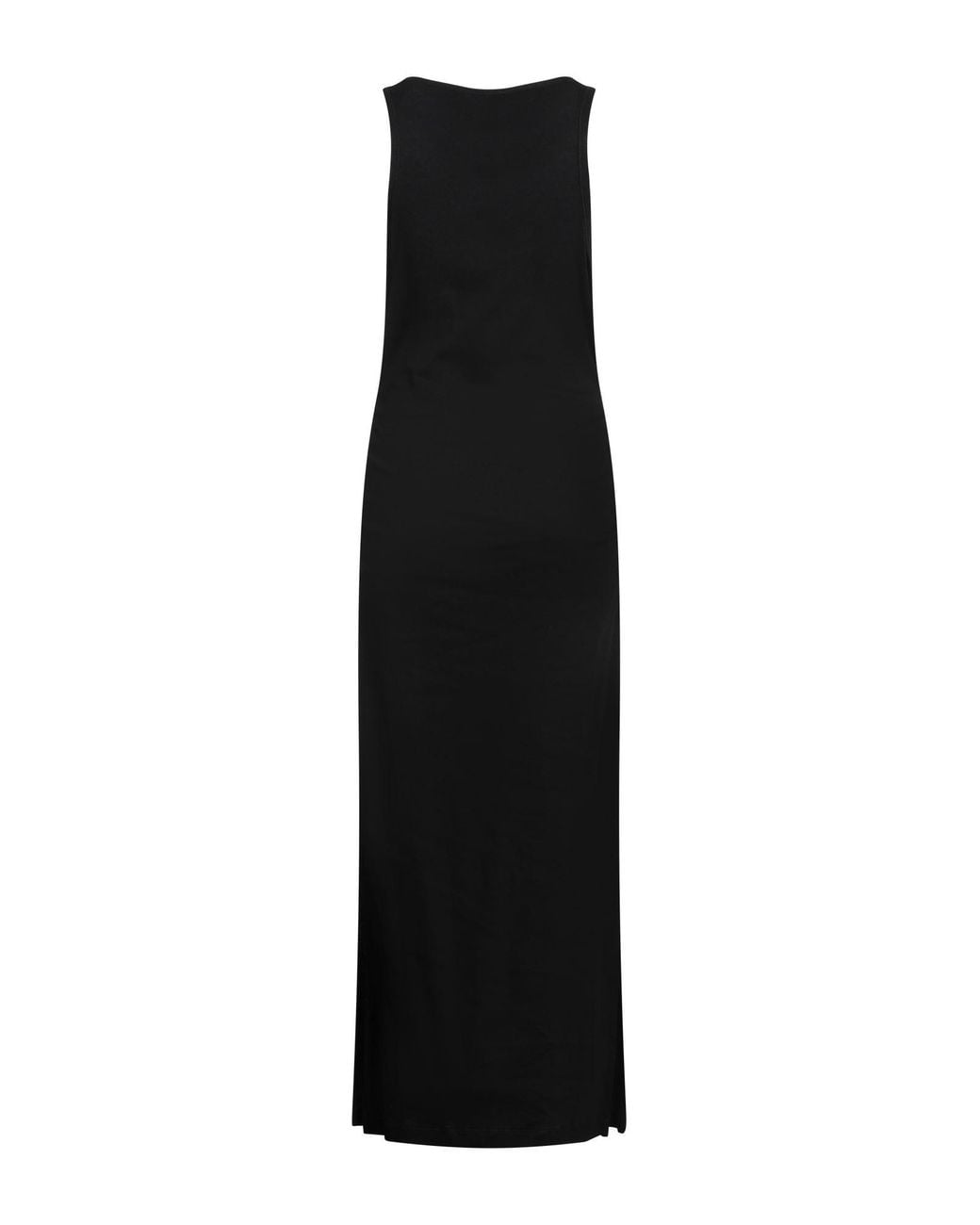 Ganni Black Maxi Dress Organic Cotton, Elastane