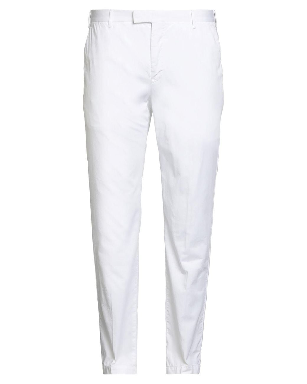 PT Torino White Pants Cotton, Silk, Elastane for men
