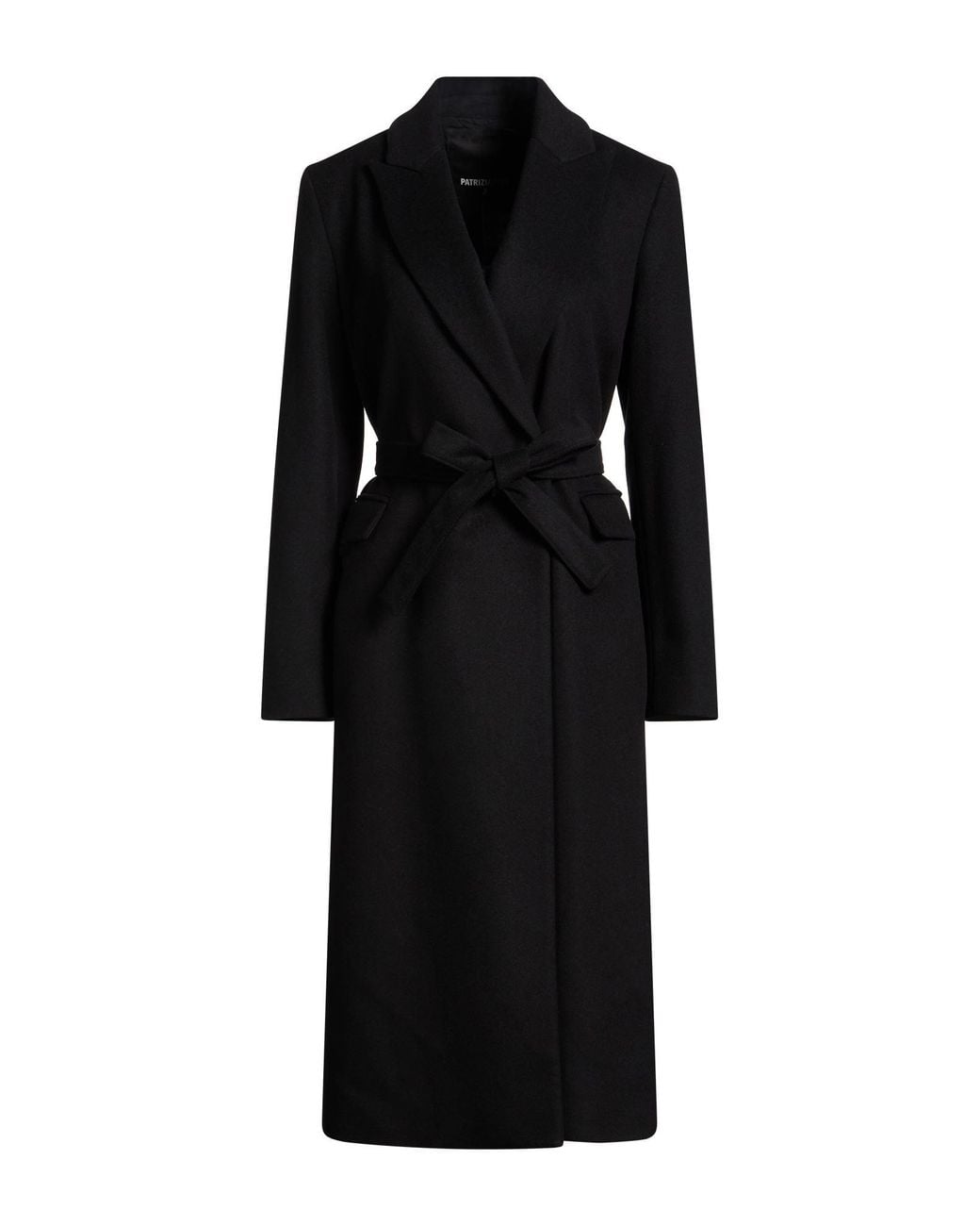 Patrizia Pepe Black Coat Wool, Polyamide