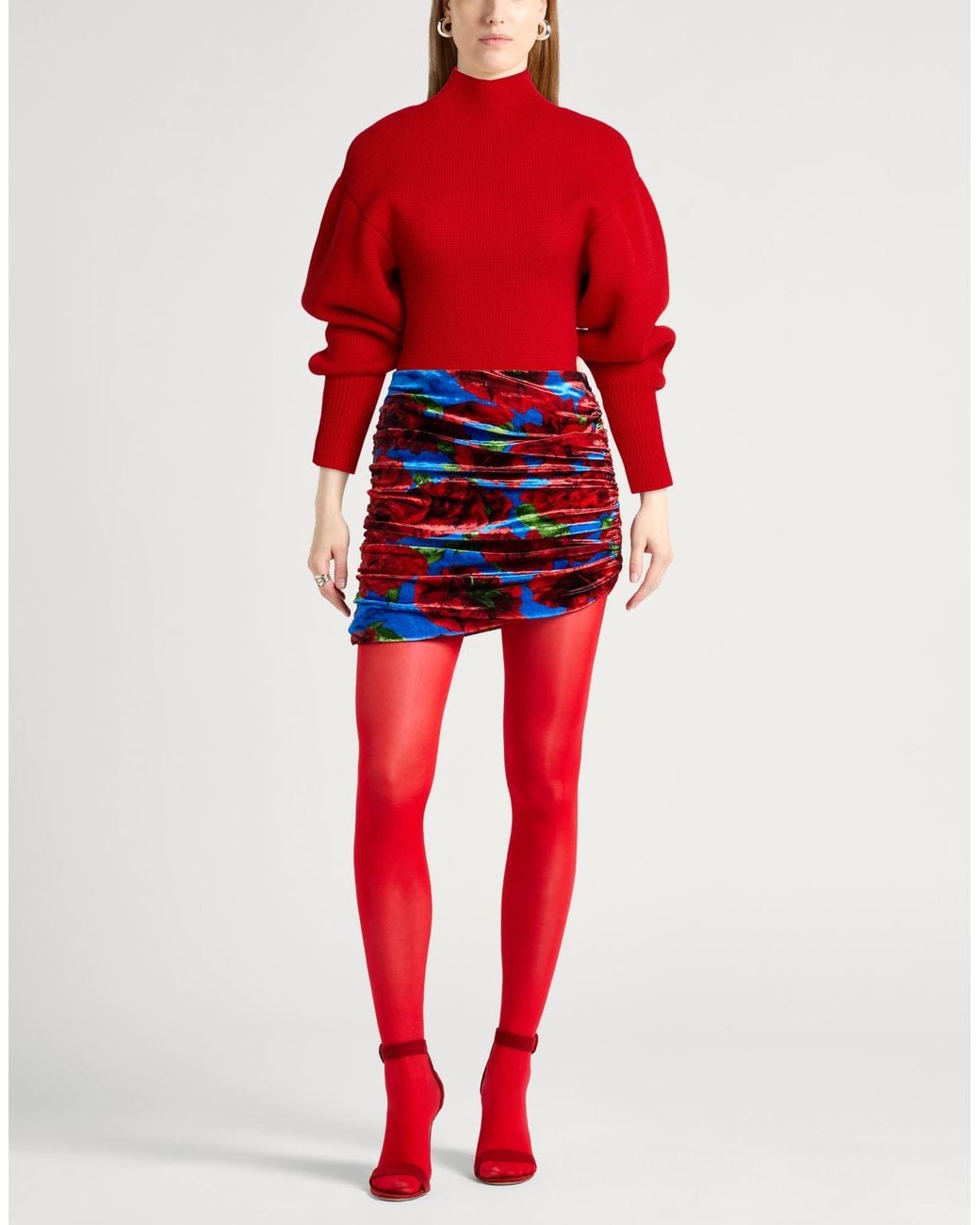 Ferragamo Red Turtleneck Virgin Wool, Cashmere