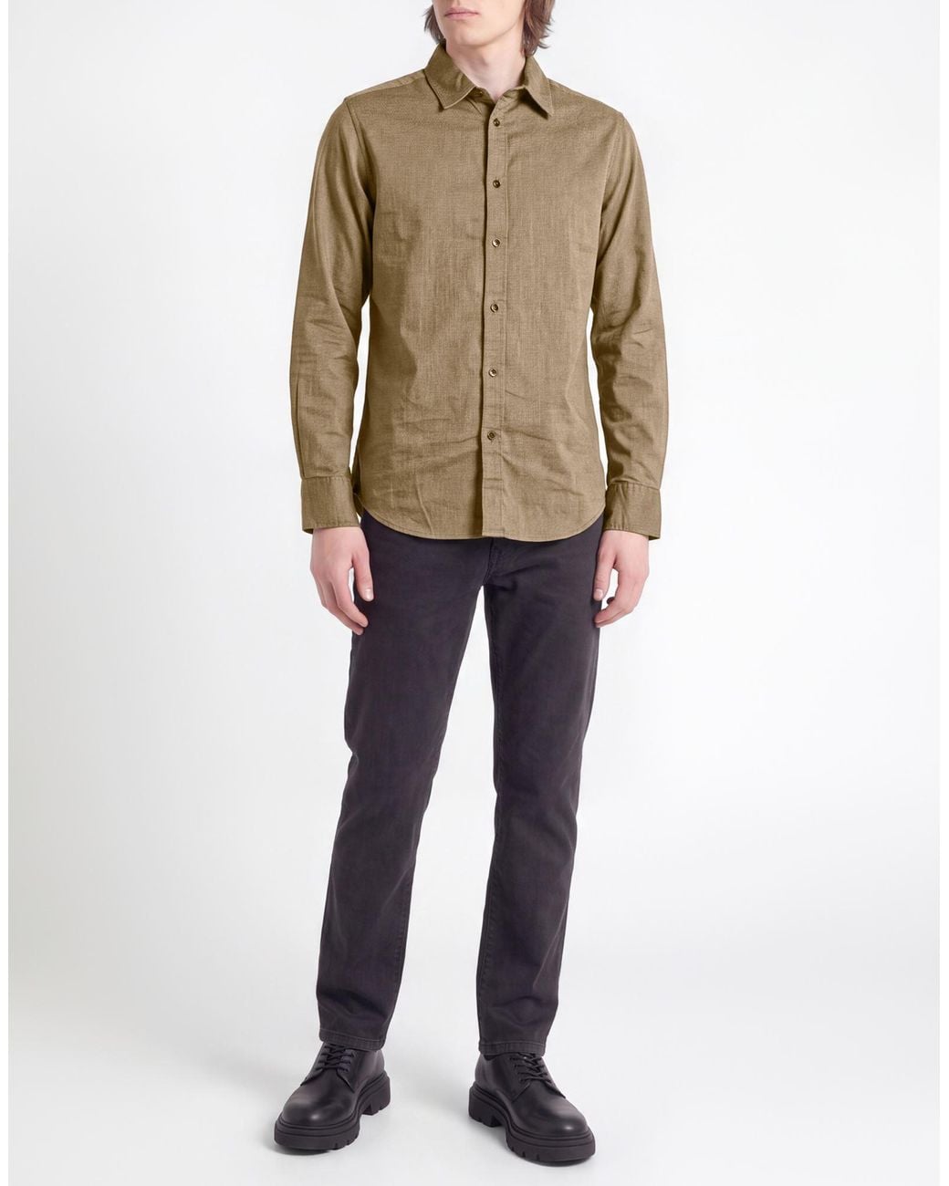 Rag & Bone Brown Shirt Cotton, Elastane for men