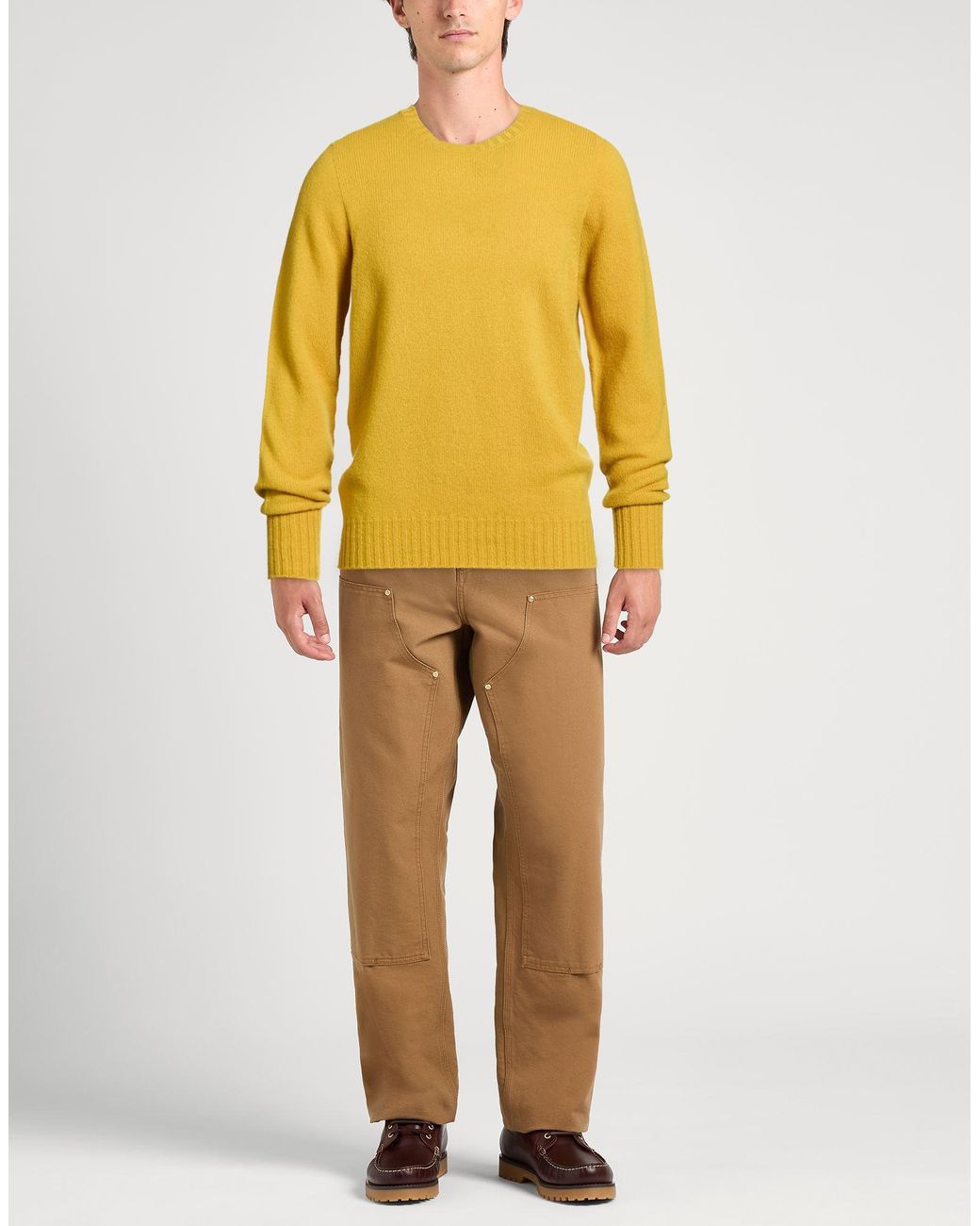 Drumohr Yellow Sweater Lambswool for men