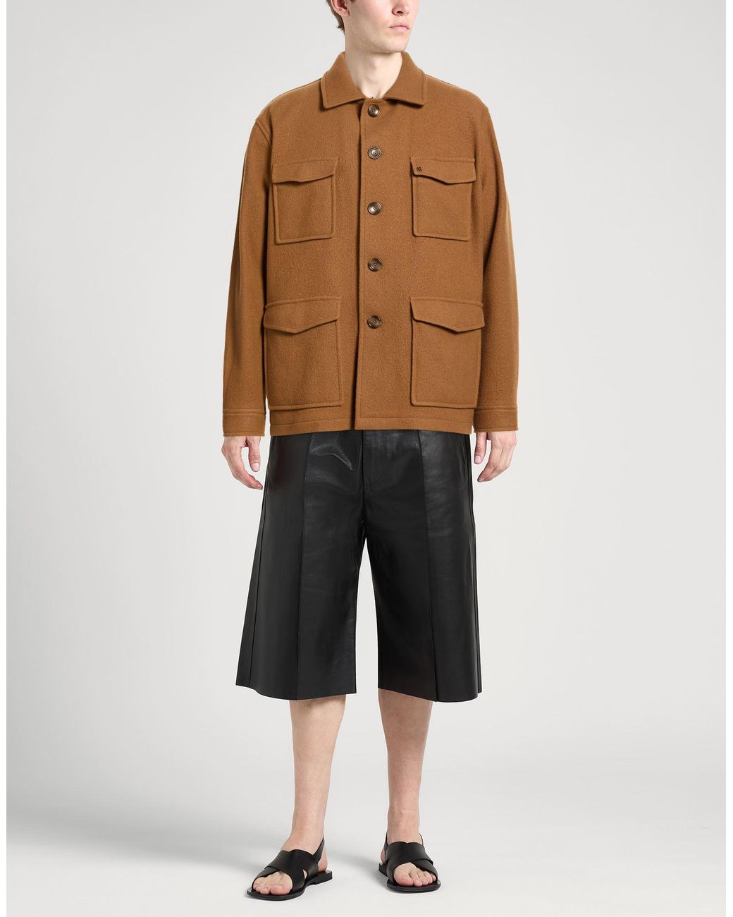 Tagliatore Brown Jacket Wool, Polyamide for men