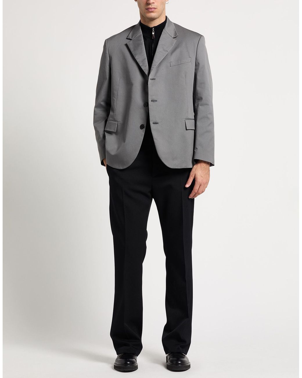 Neil Barrett Gray Blazer Cotton, Nylon, Elastane for men
