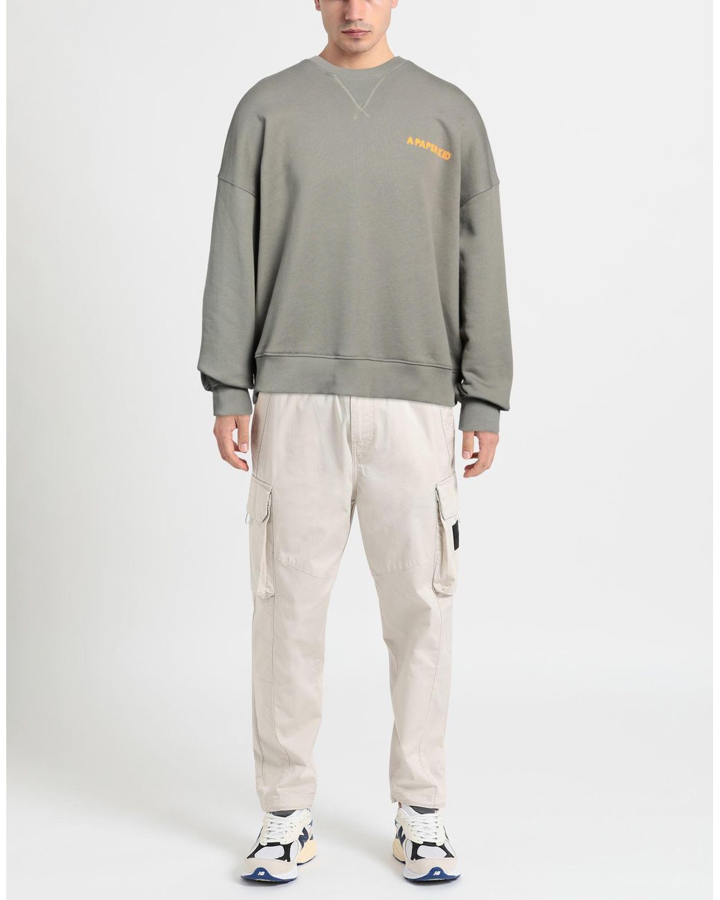A PAPER KID Gray Sweatshirt for men