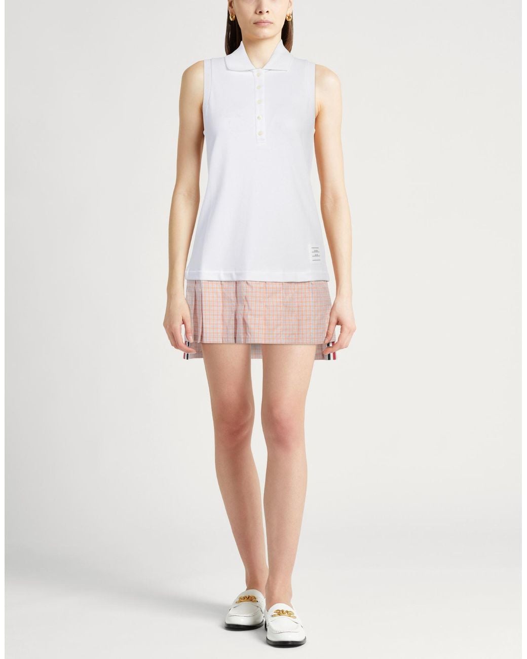 Thom Browne White Mini Dress Cotton
