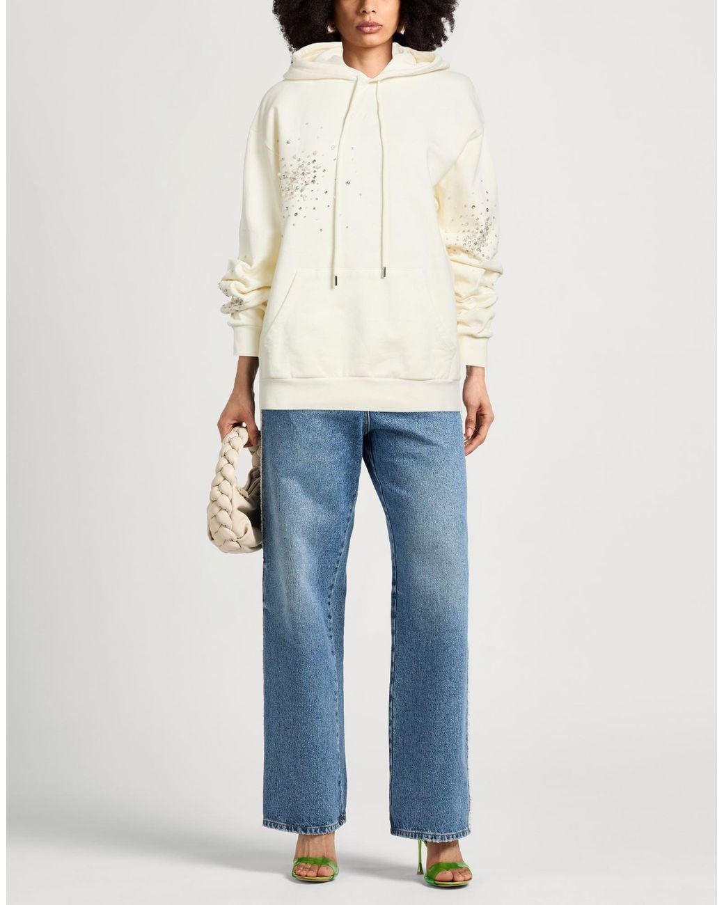 DES_PHEMMES White Sweatshirt Cotton