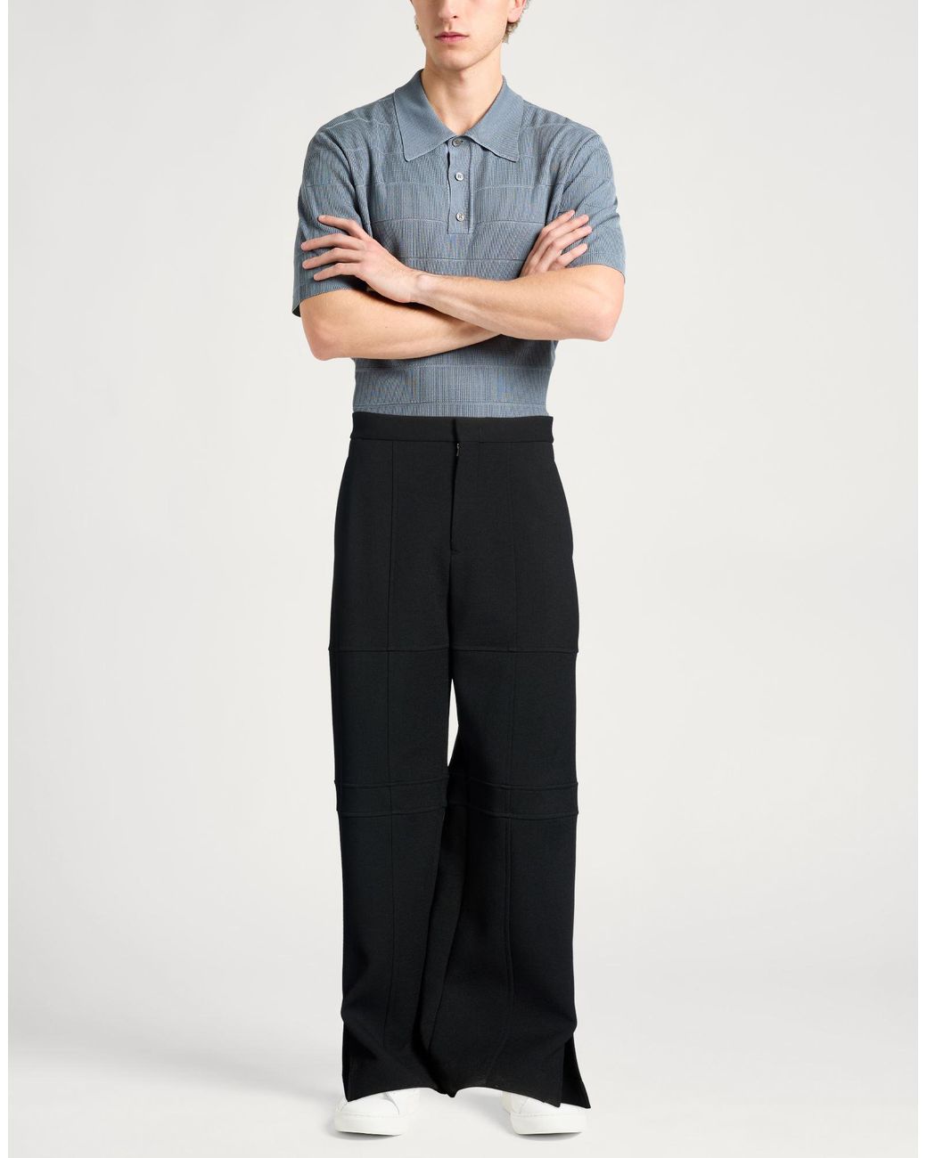 Jil Sander Black Pants Virgin Wool, Polyester, Elastane for men