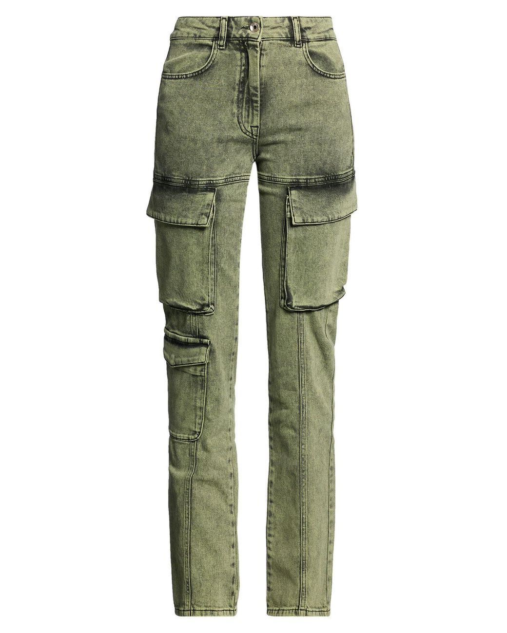 Patrizia Pepe Green Military Jeans Cotton, Elastane