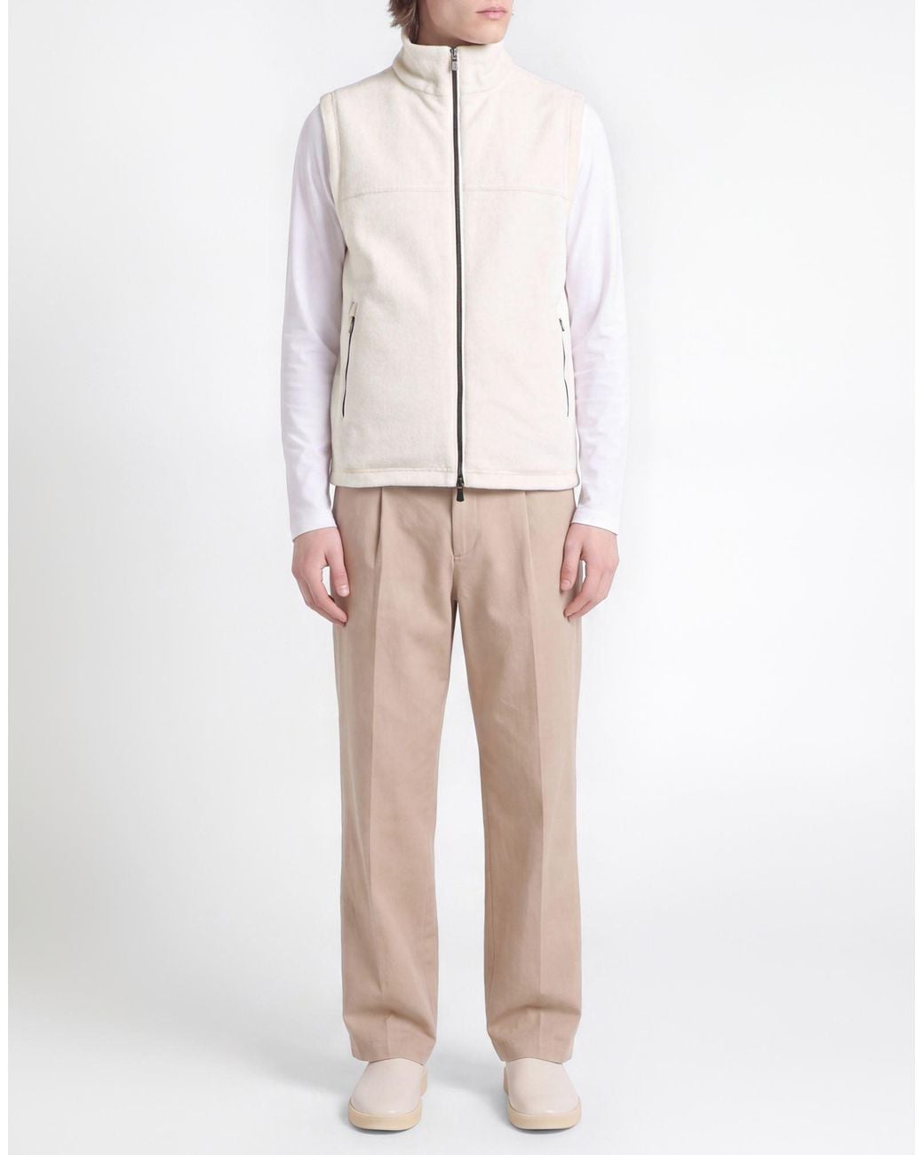 Fedeli White Gilet for men